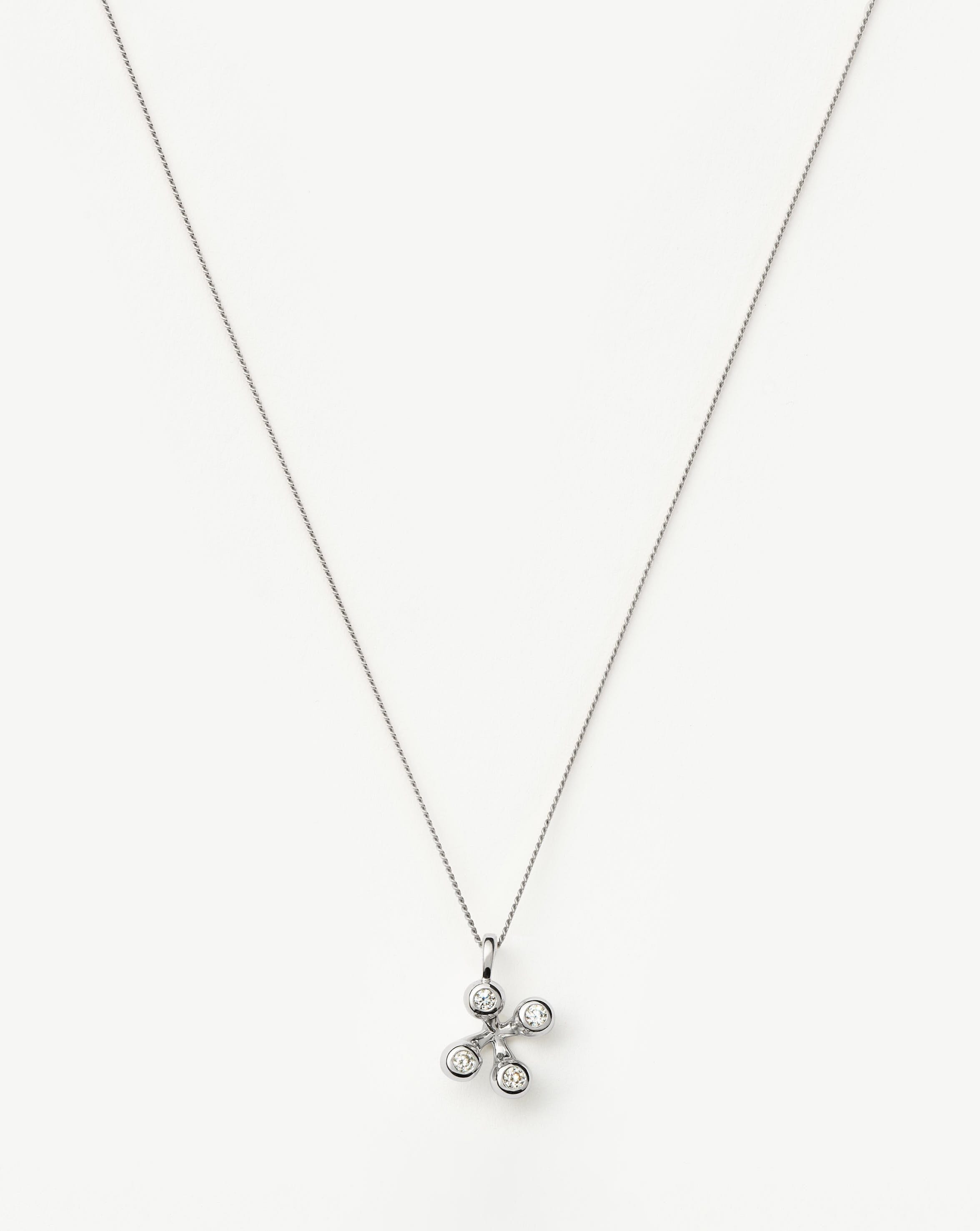 Atom Pendant Necklace | Sterling Silver Cubic Zirconia Necklaces Missoma 