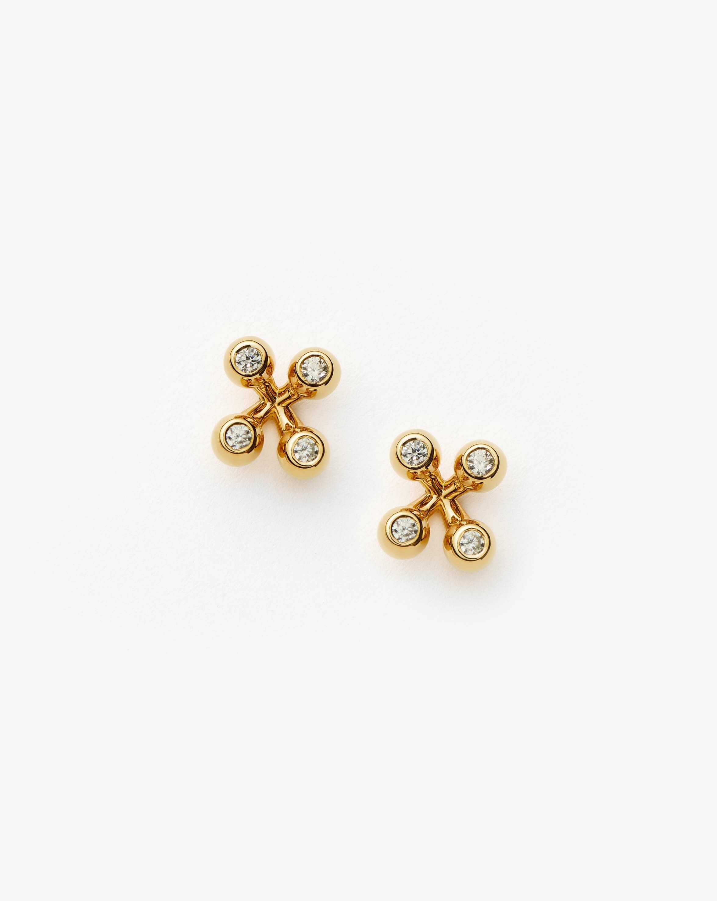 Atom Stud Earrings | 18ct Gold Vermeil Earrings Missoma 