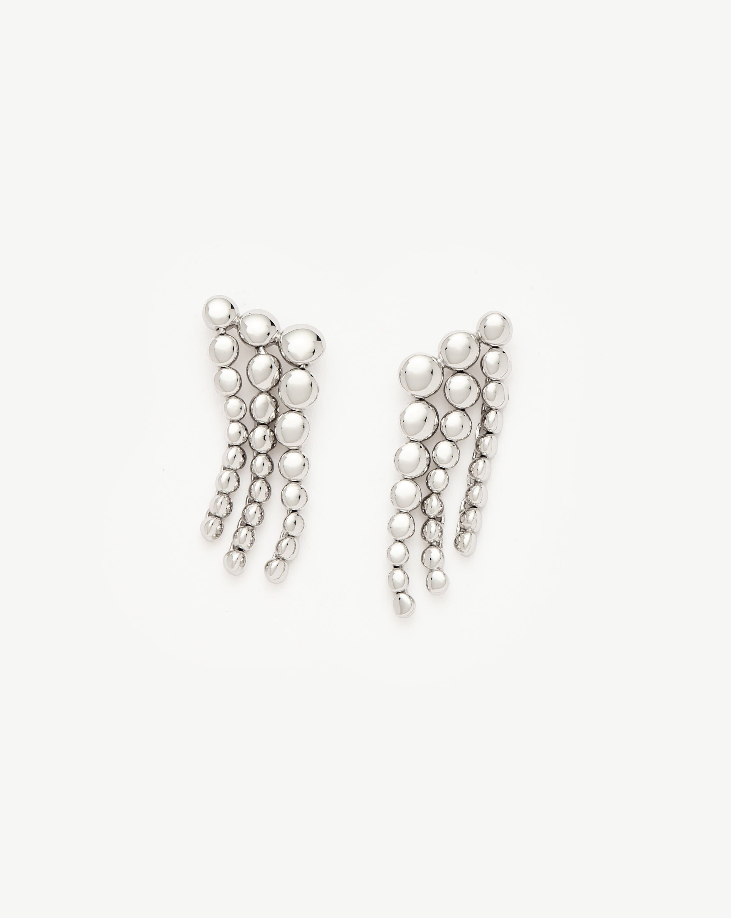 Beaded Waterfall Drop Earrings | Sterling Silver Earrings Missoma 