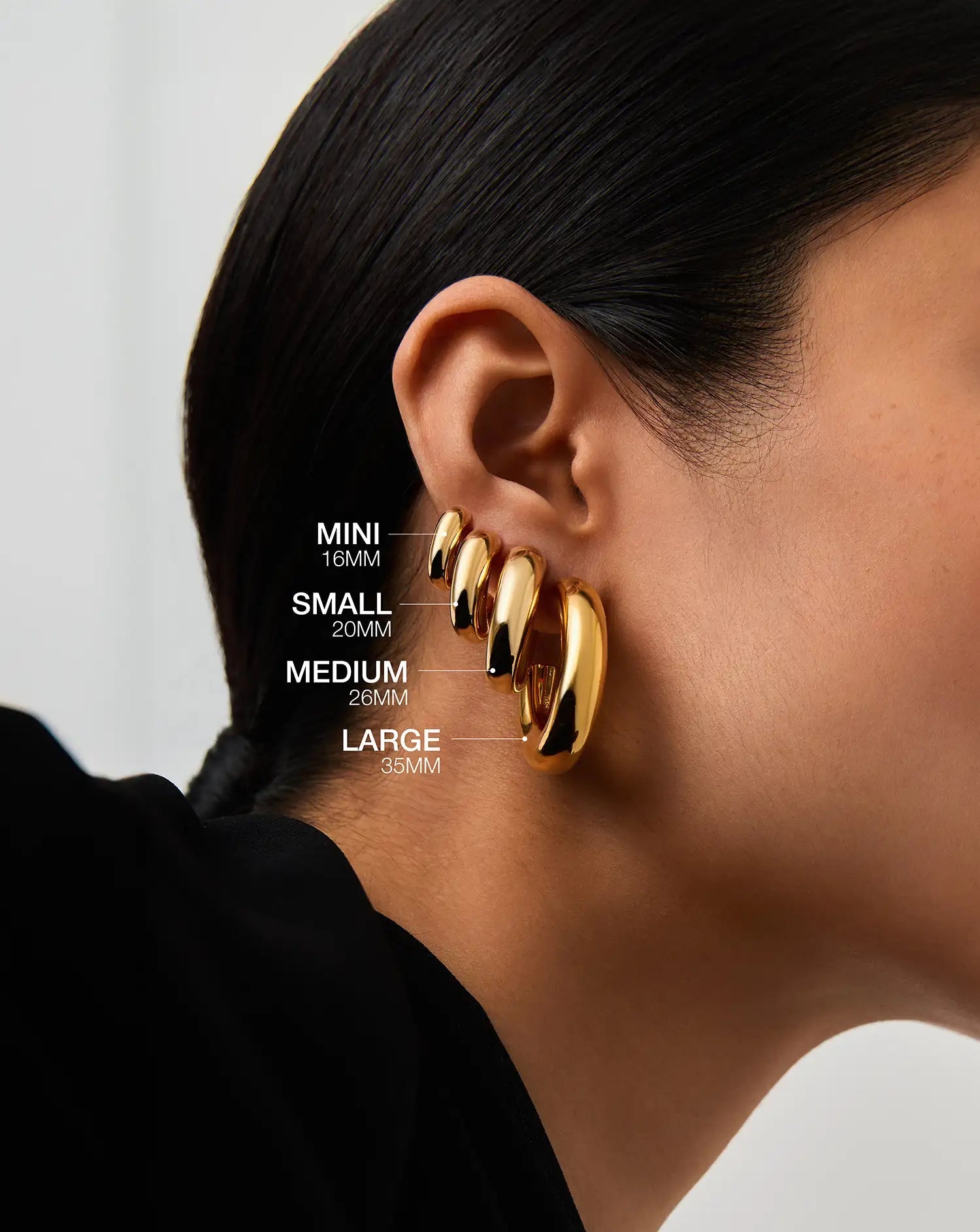 Chubby Large Hoop Earrings | 18ct Gold Plated Earrings Missoma 