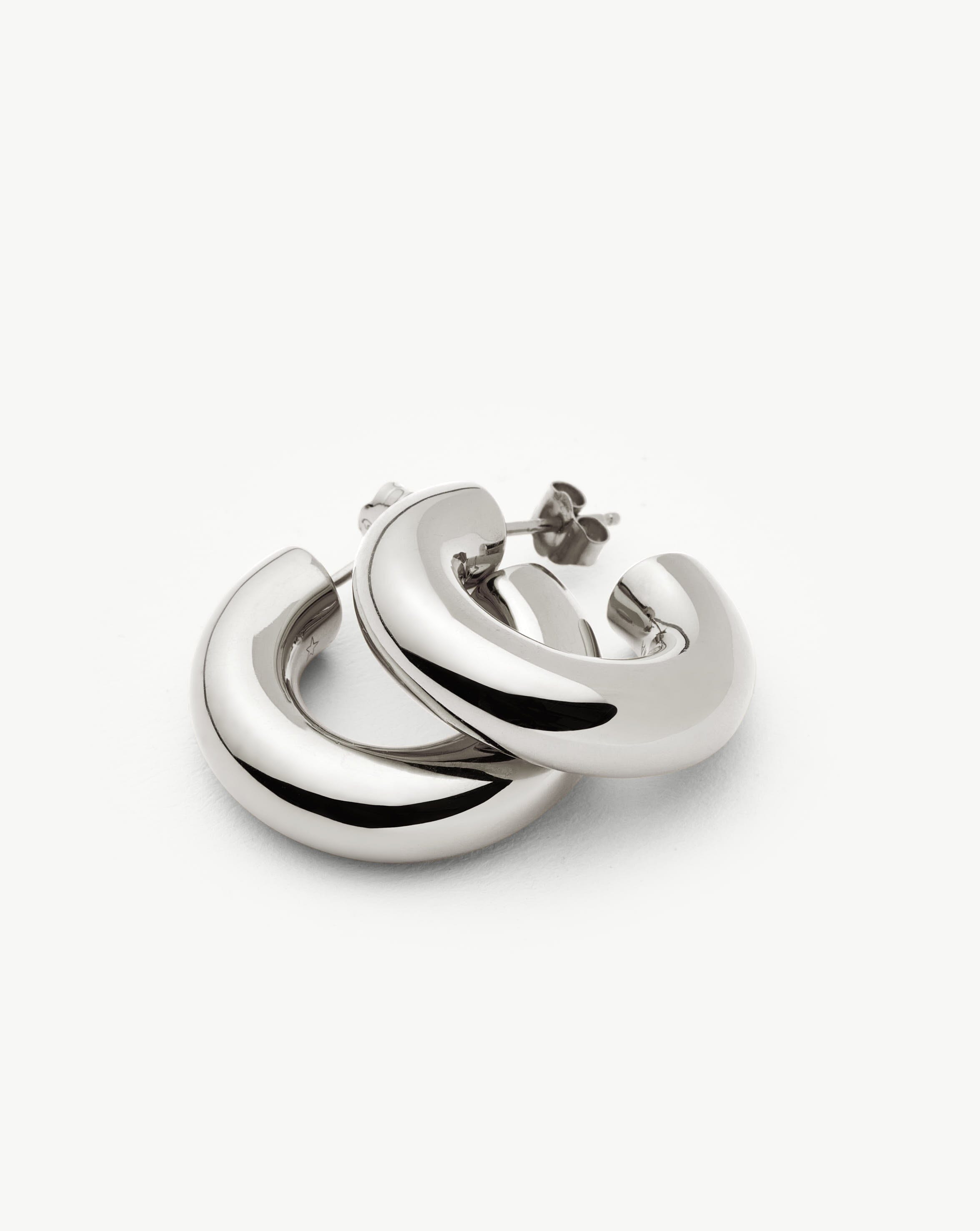 Chubby Medium Hoop Earrings | Sterling Silver Earrings Missoma 