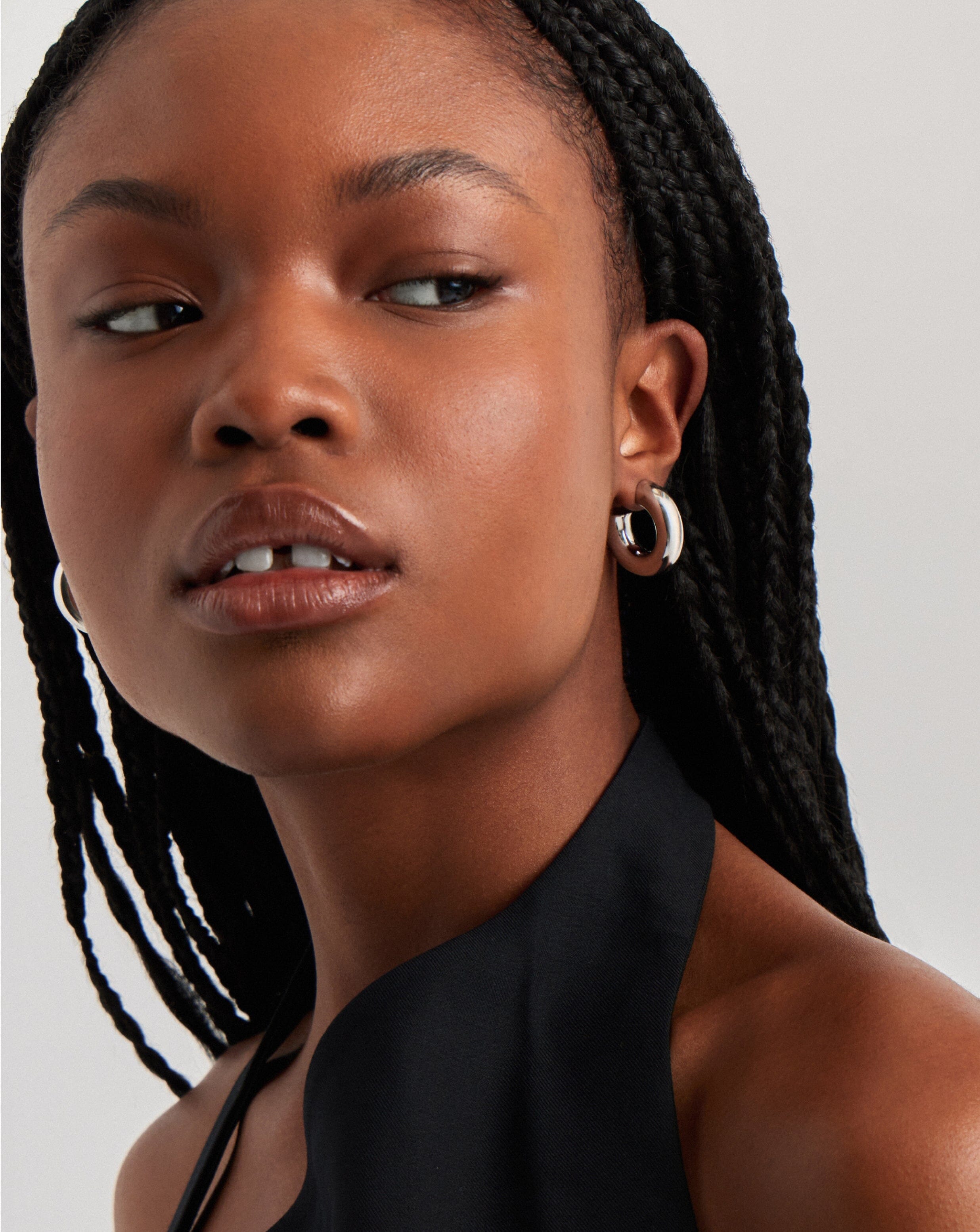 Chubby Medium Hoop Earrings | Sterling Silver Earrings Missoma 