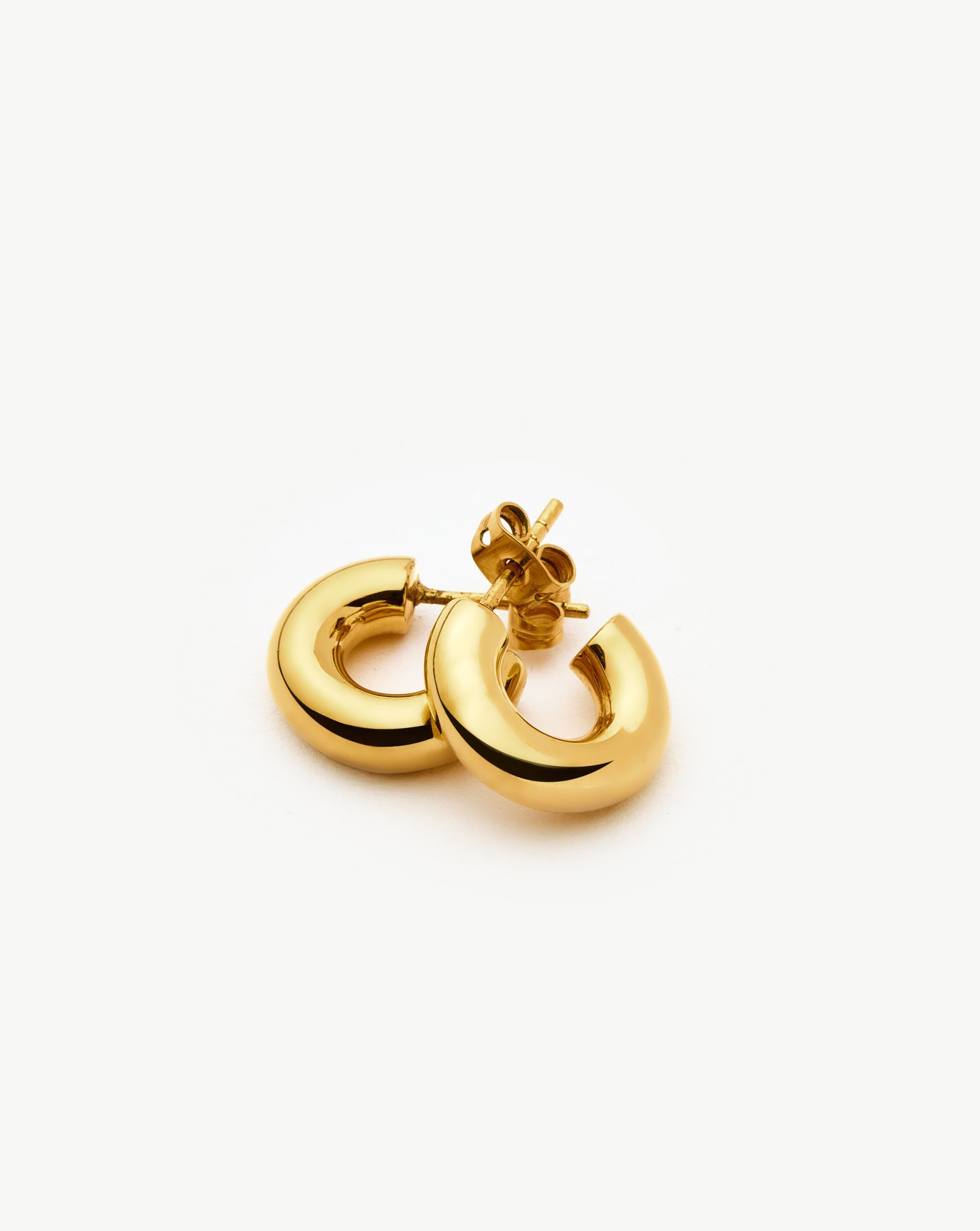 Chubby Mini Hoop Earrings | 18ct Gold Vermeil Earrings Missoma 