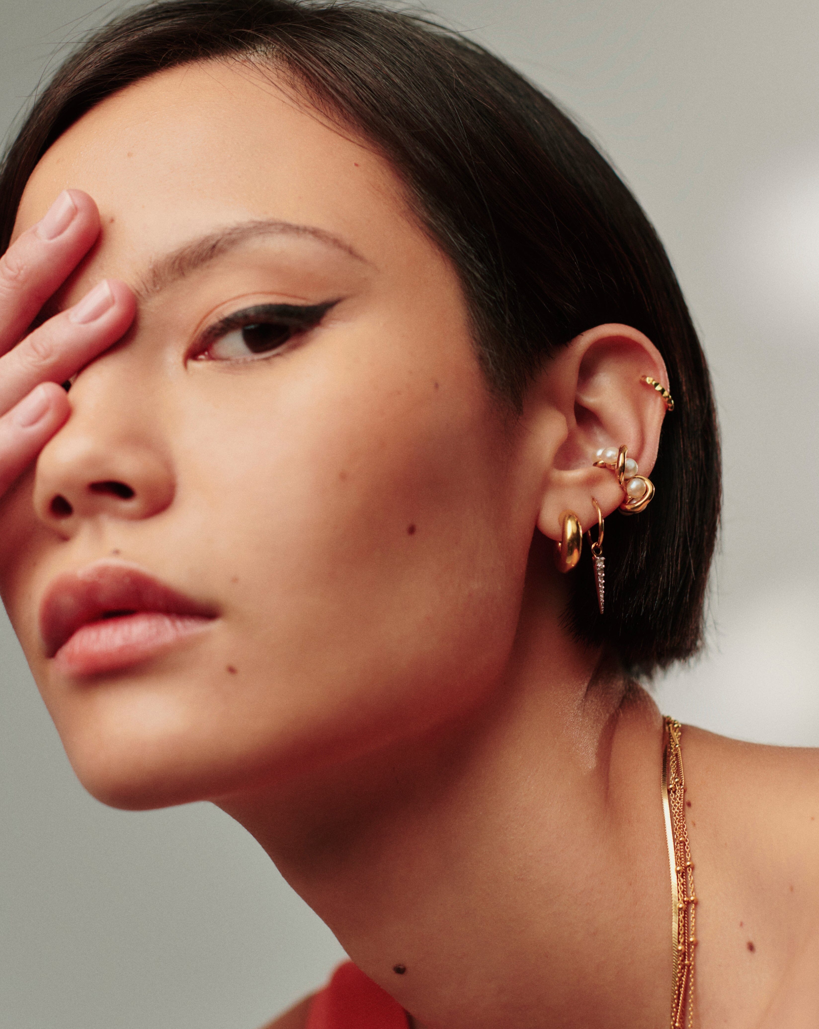 Chubby Mini Hoop Earrings | 18ct Gold Vermeil Earrings Missoma 