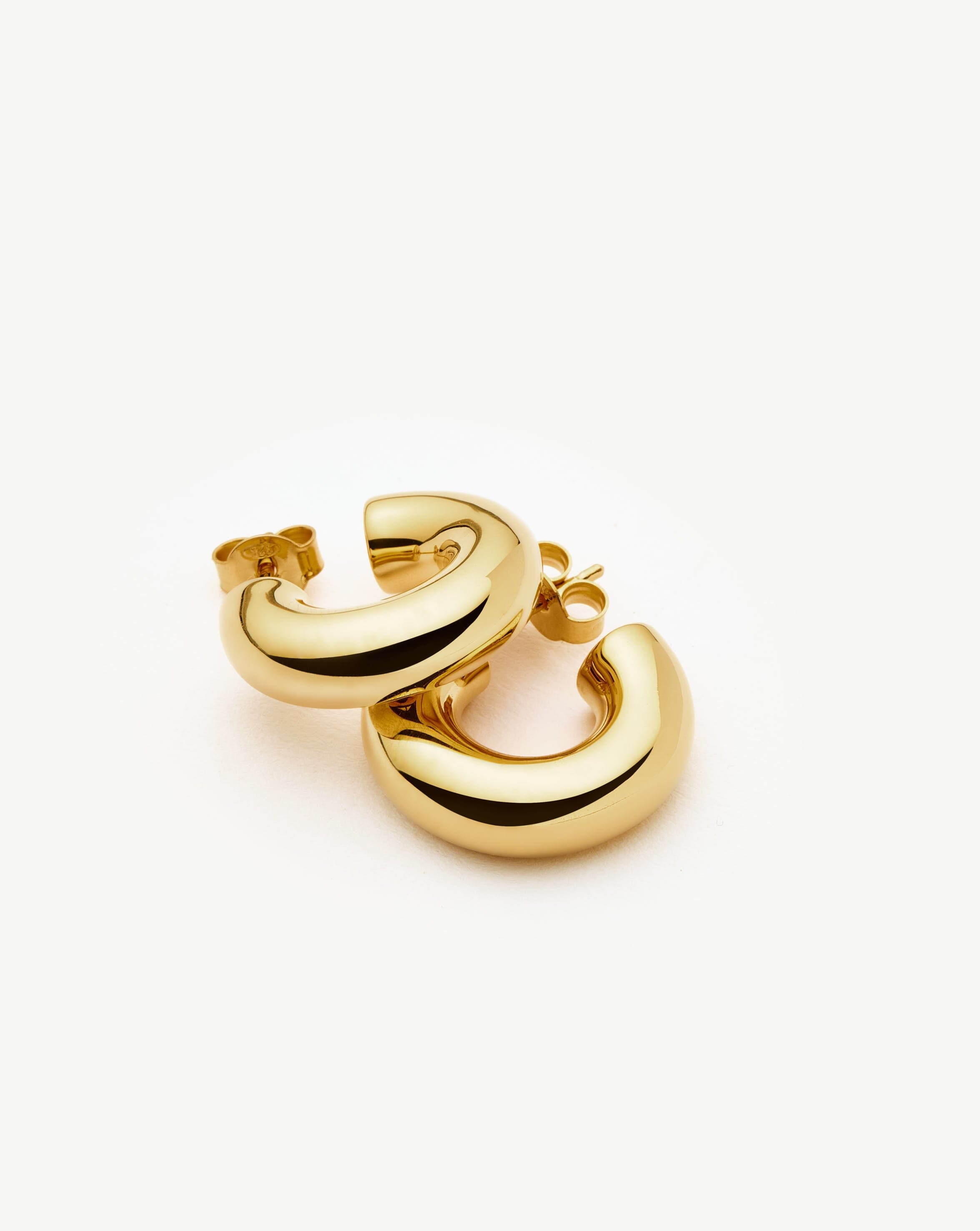 Chubby Small Hoop Earrings | 18ct Gold Vermeil Earrings Missoma 