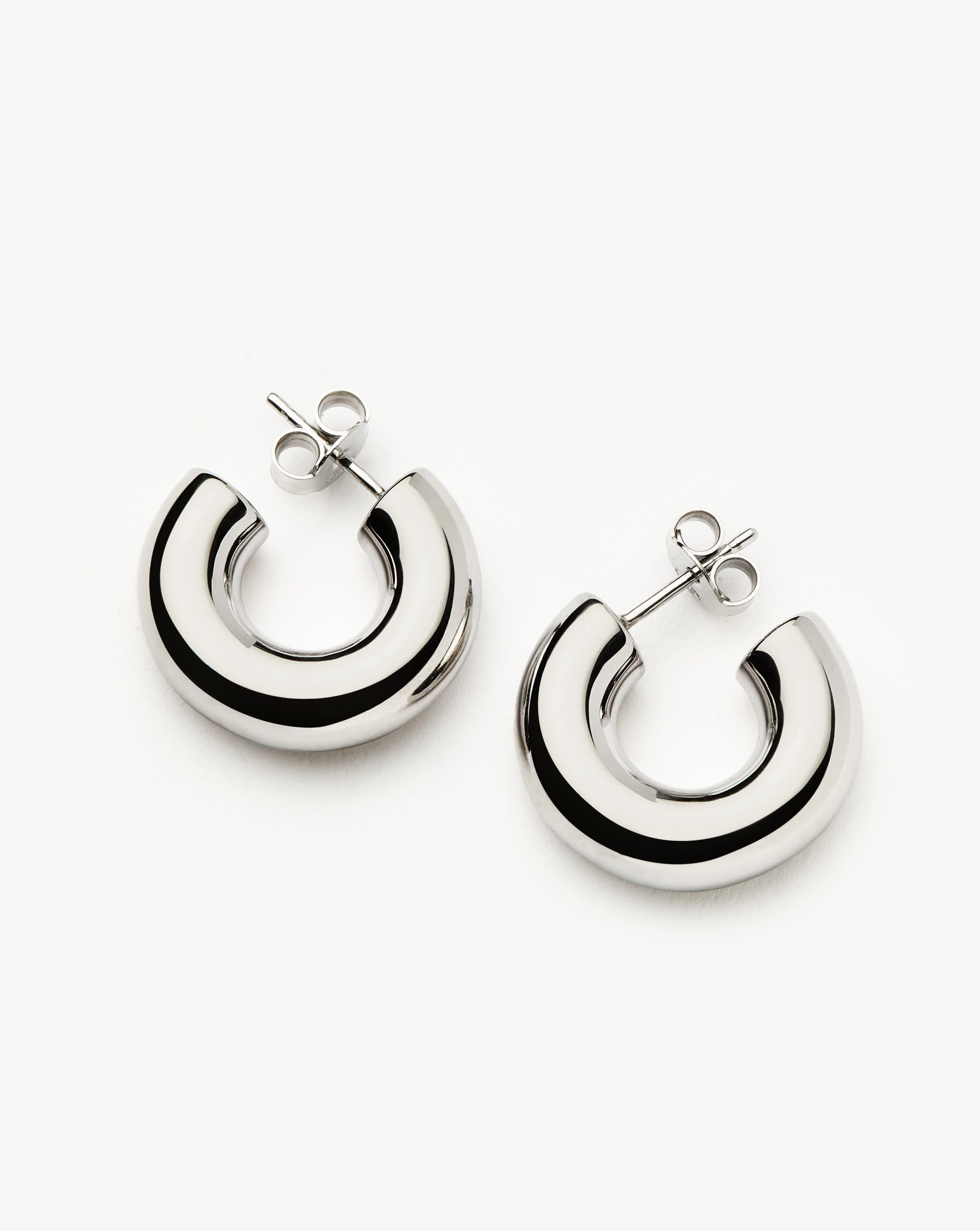 Chubby Small Hoop Earrings | Sterling Silver Earrings Missoma 