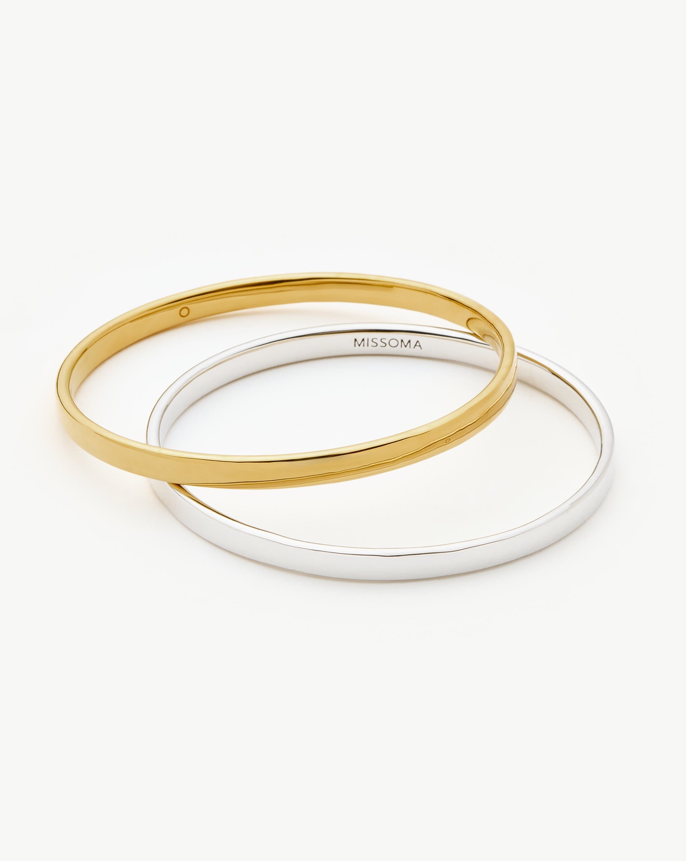 Classic Bangle Bracelet Set | Mixed Metal Bracelets Missoma 