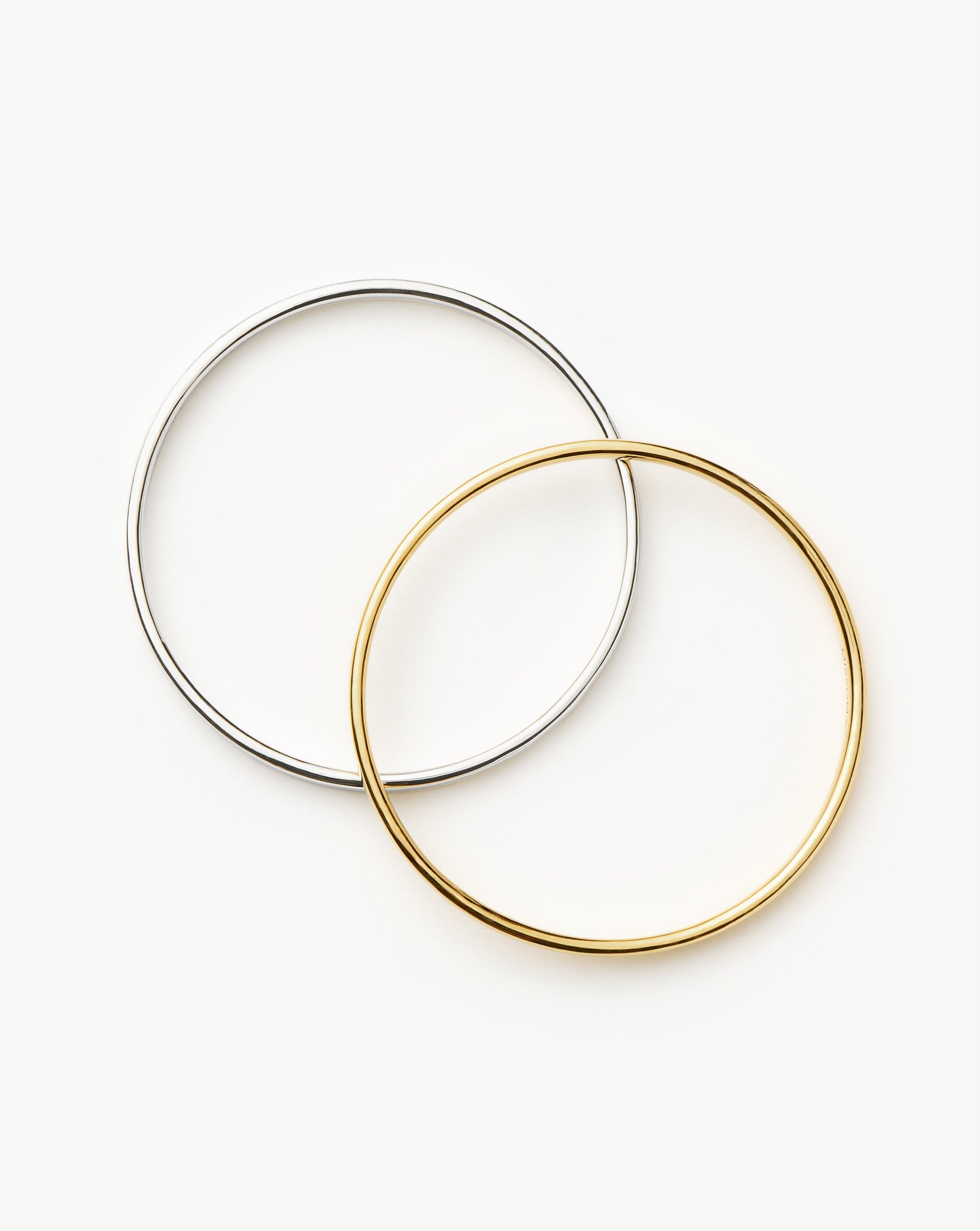 Classic Bangle Bracelet Set | Mixed Metal Bracelets Missoma 