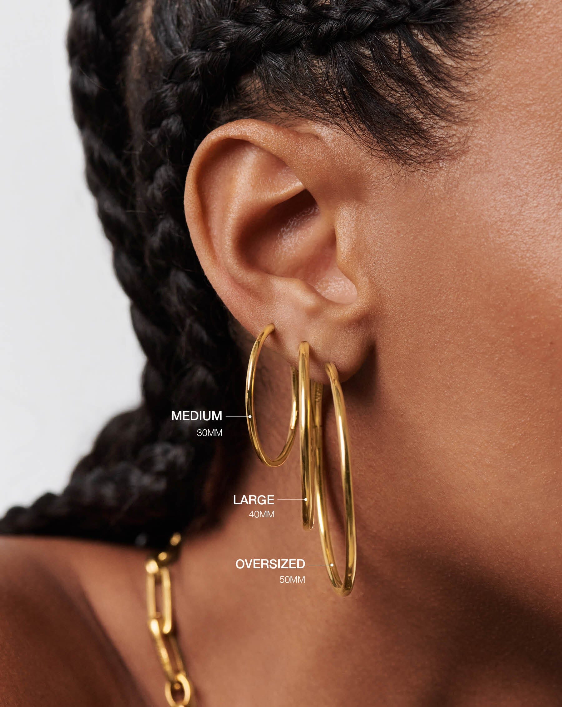 Classic Large Hoop Earrings | 18ct Gold Plated Vermeil Earrings Missoma 