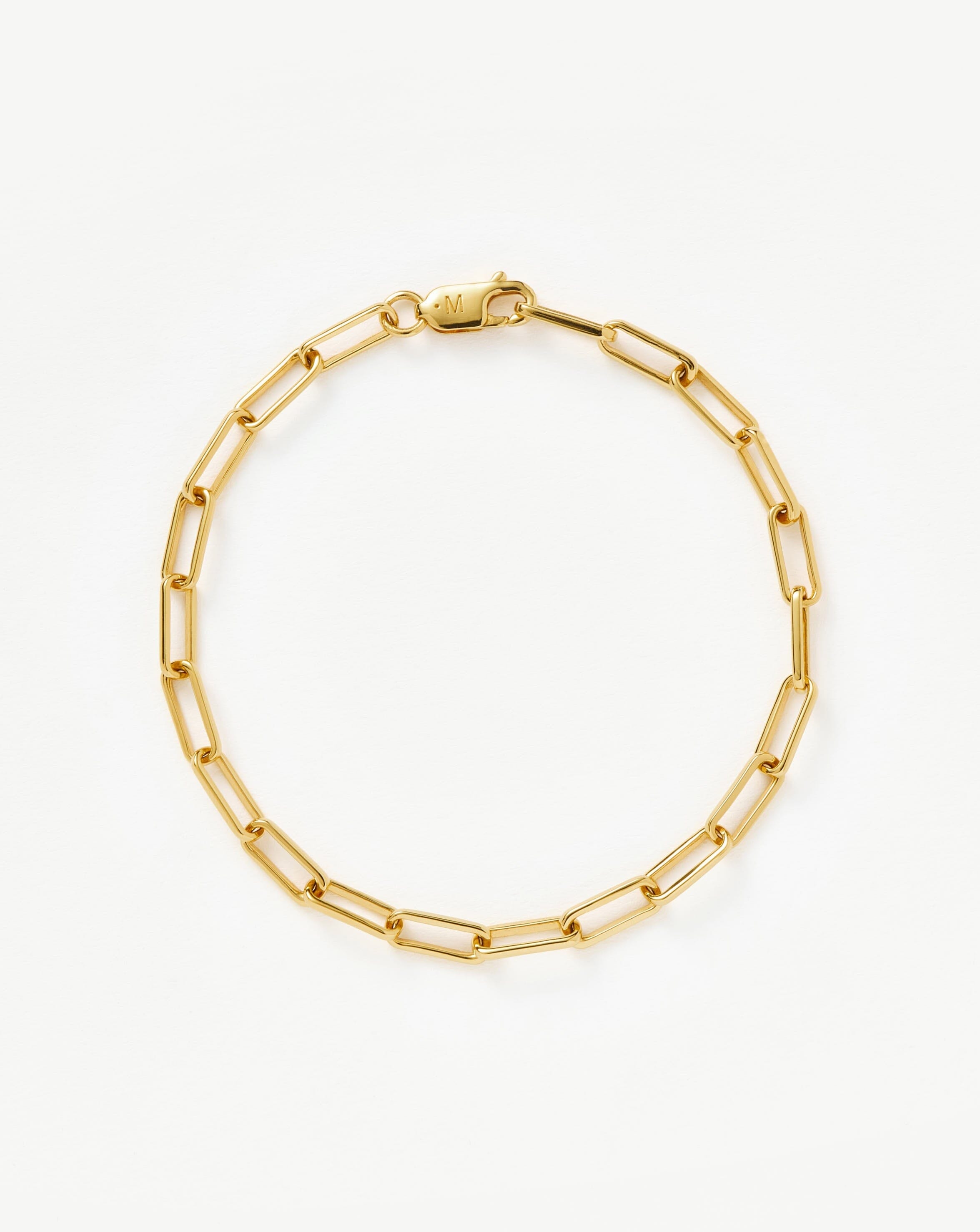 Classic Mini Paperclip Chain Bracelet | 18ct Gold Plated Bracelets Missoma 