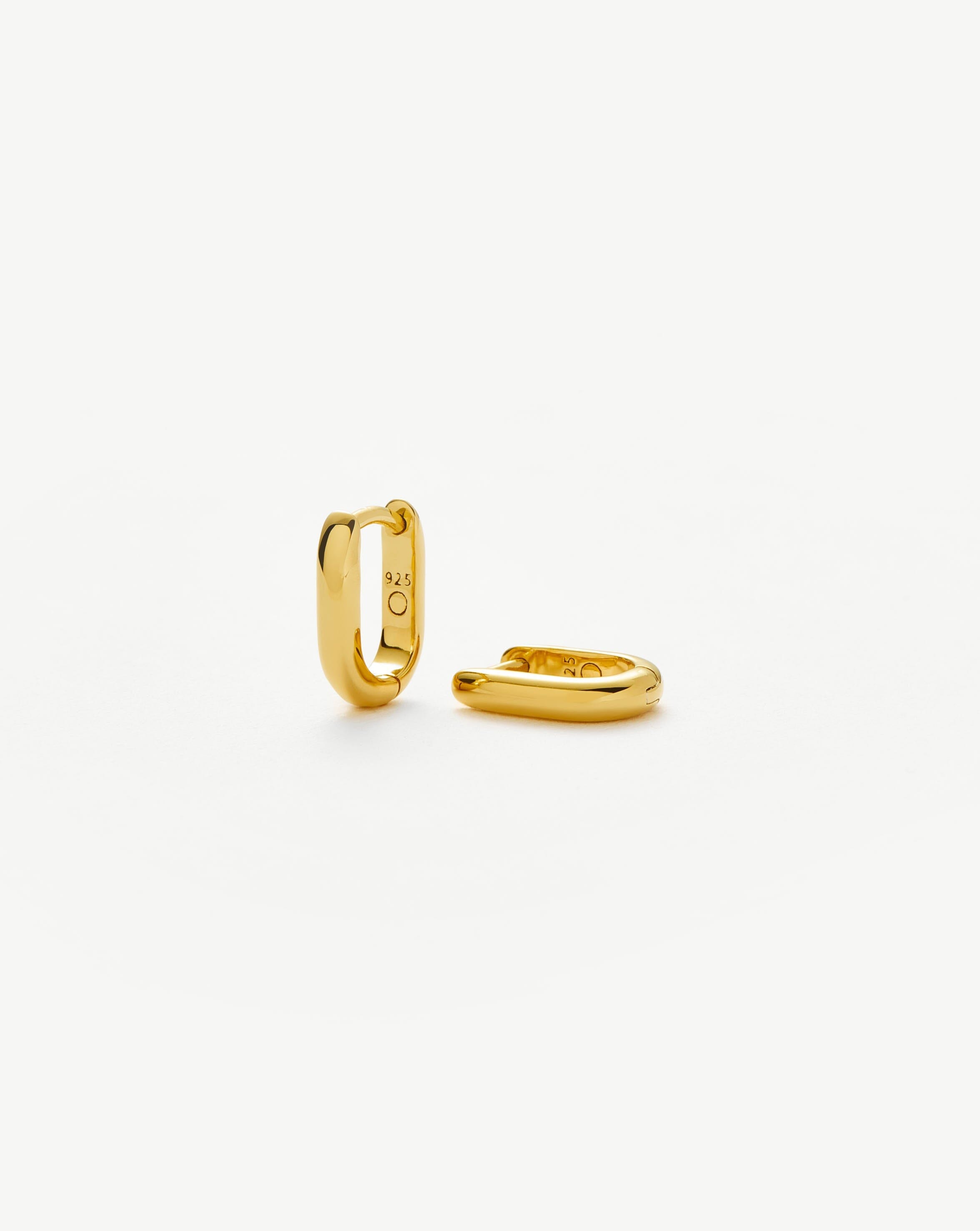 Classic Ovate Huggies | 18ct Recycled Gold Vermeil on Recycled Sterling Silver Earrings Missoma 