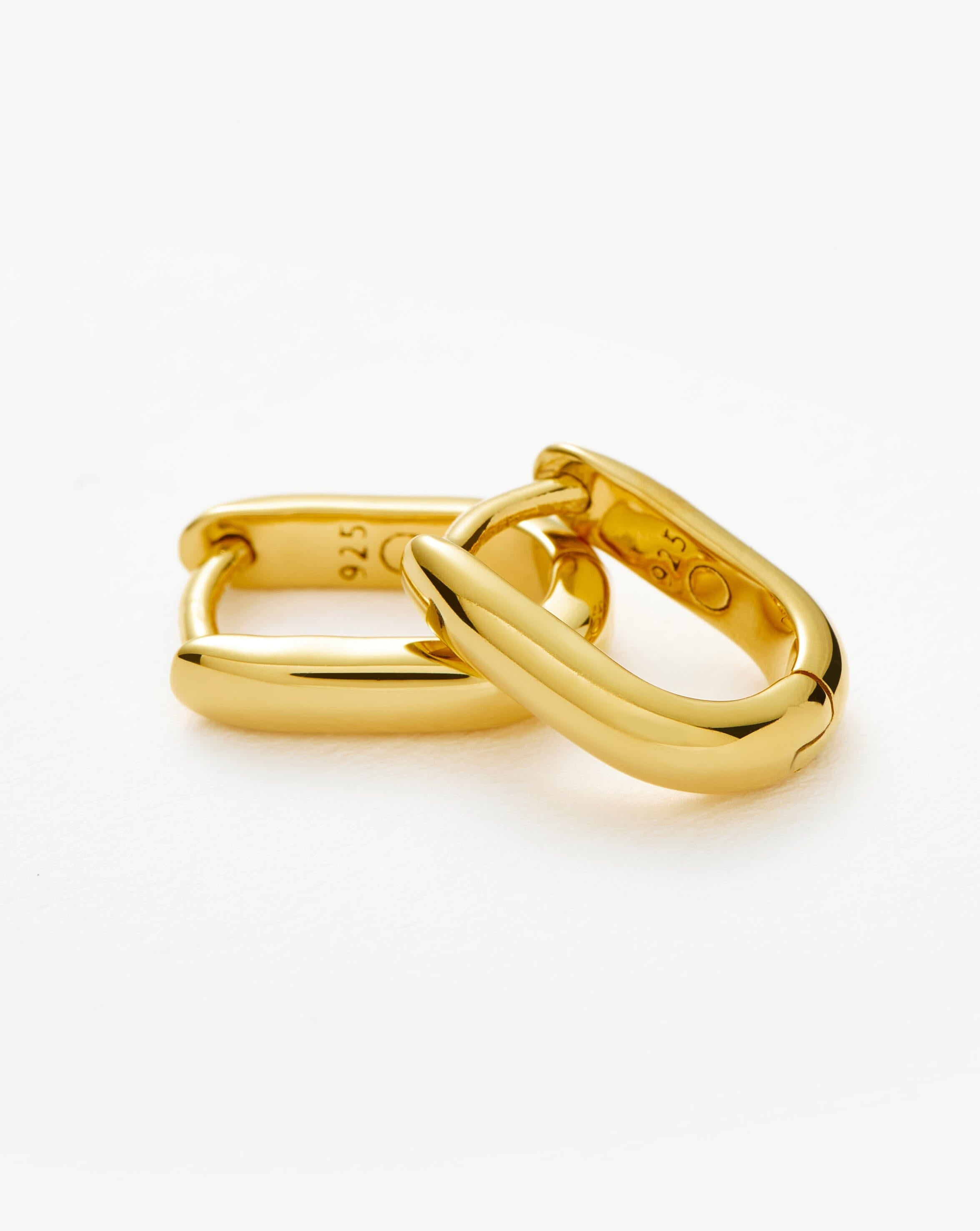 Classic Ovate Huggies | 18ct Recycled Gold Vermeil on Recycled Sterling Silver Earrings Missoma 