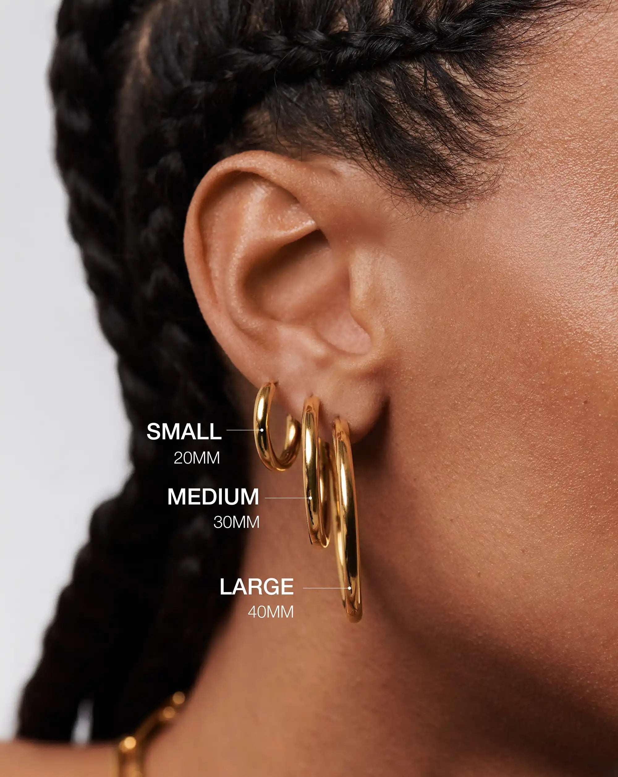 Classic Tunnel Large Hoop Earrings | 18ct Gold Plated Earrings Missoma 