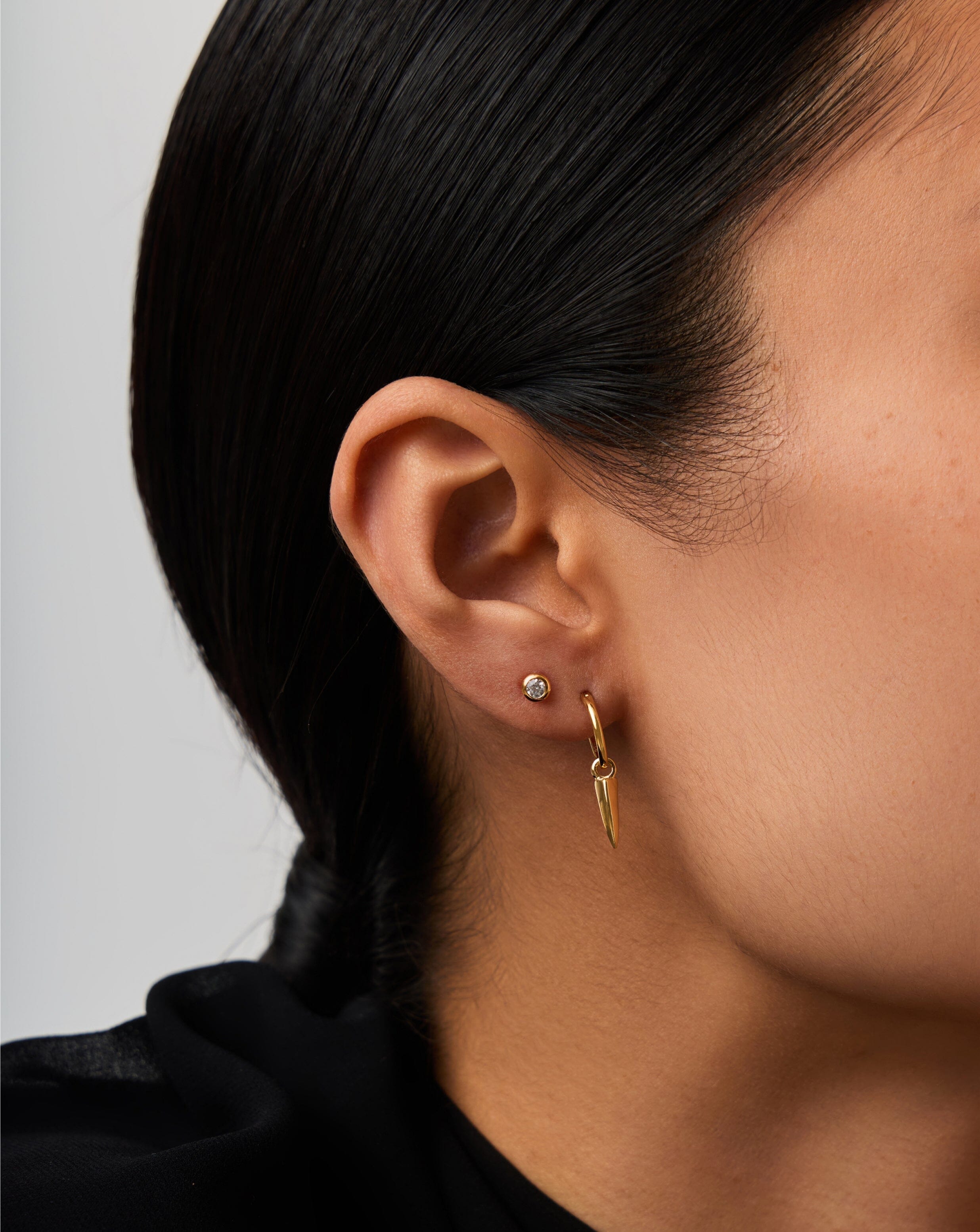 Claw Hoop & Stud Earring Set | 18ct Gold Vermeil Layering Sets Missoma 