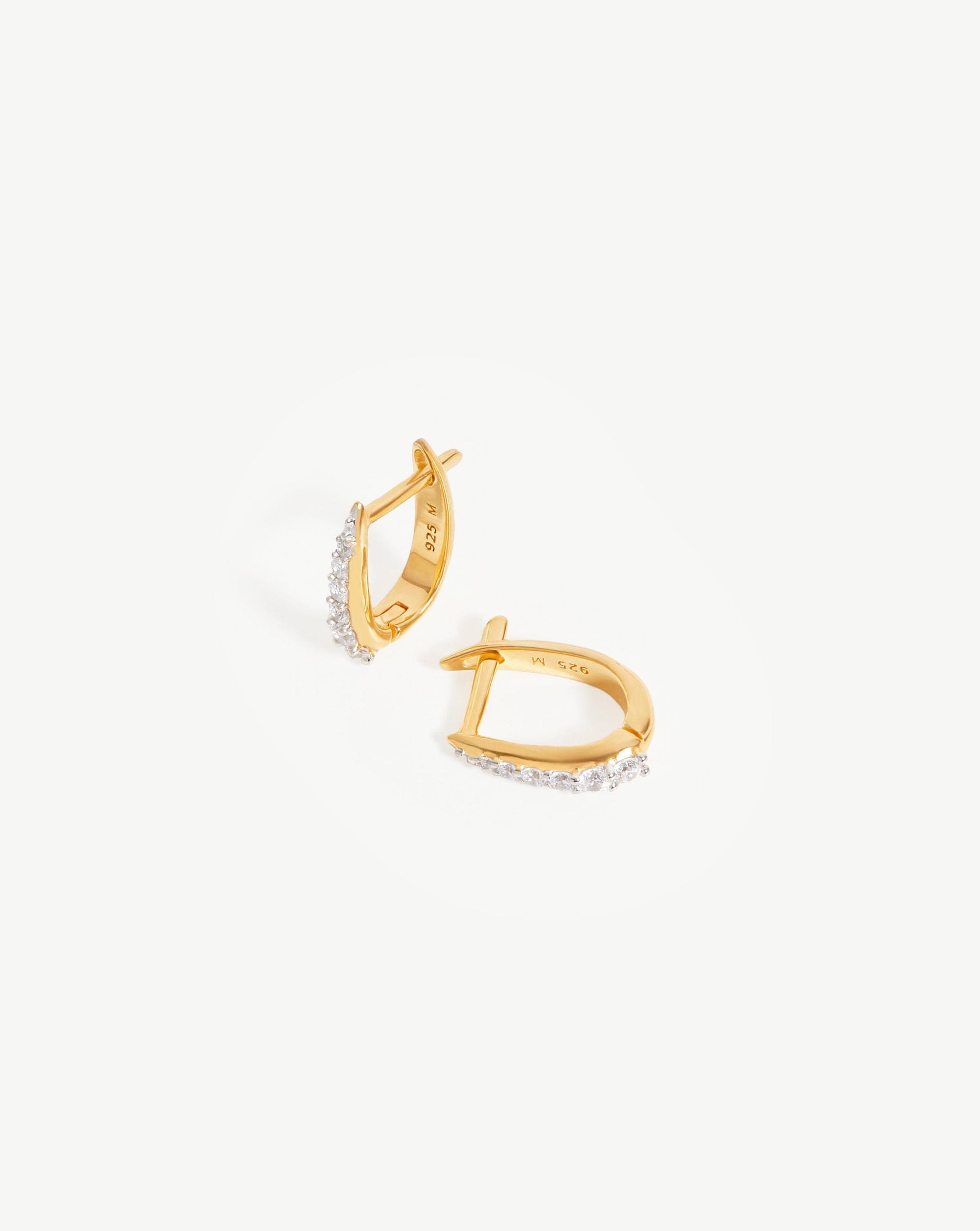 Claw Huggies | 18ct Gold Plated Vermeil/Pavé Earrings Missoma 