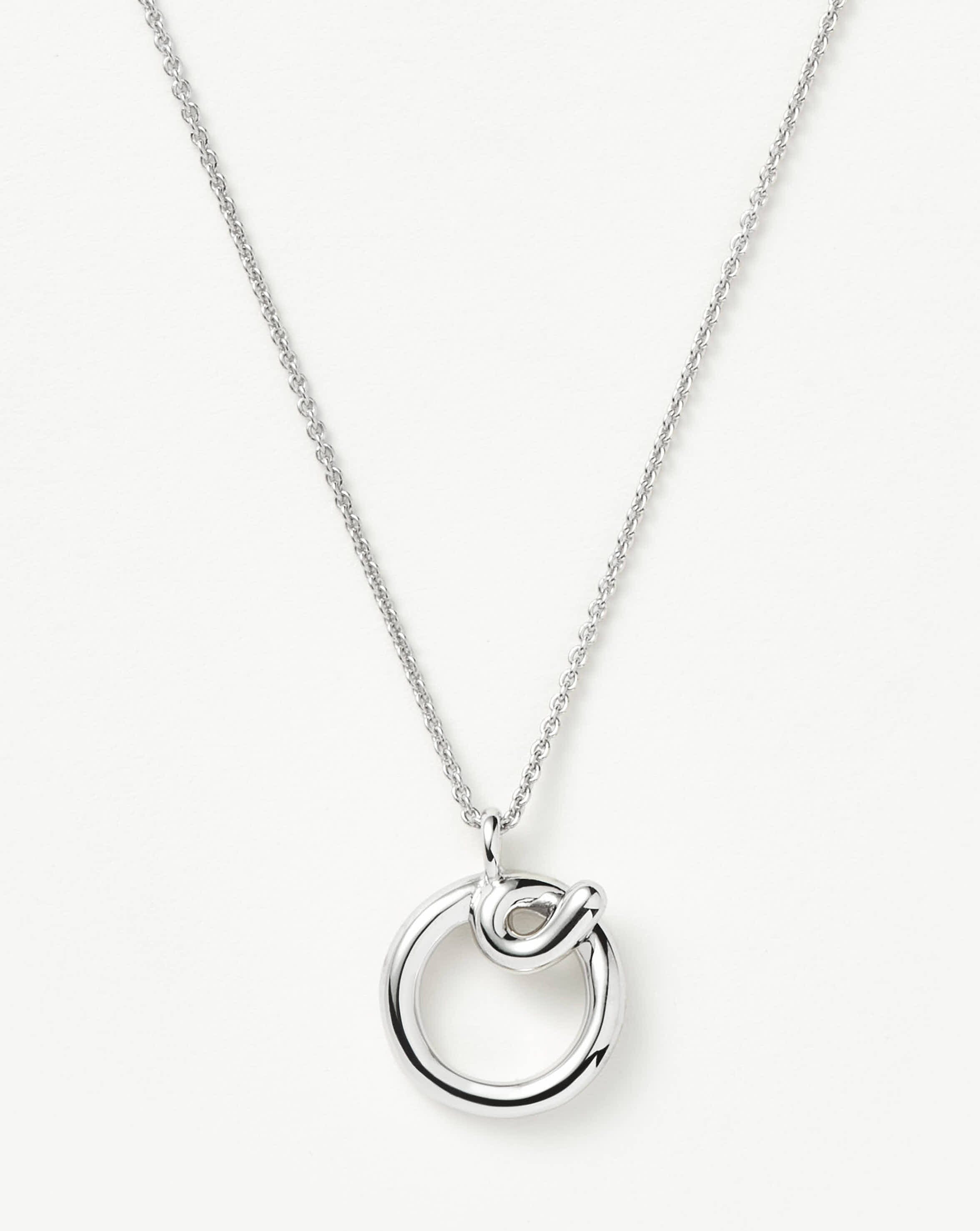 Curly Molten Initial Pendant Necklace - Initial O | Sterling Silver Necklaces Missoma 