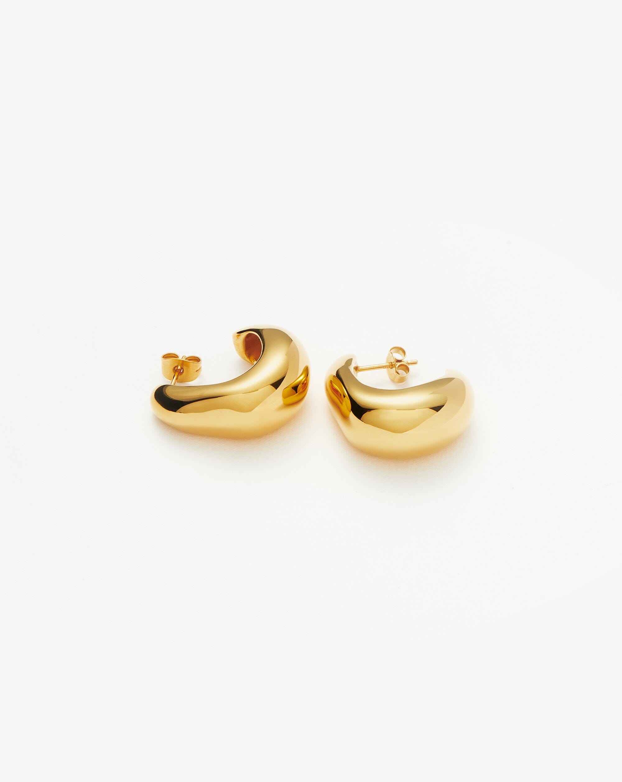 Dome Medium Hoop Earrings | 18ct Gold Plated Earrings Missoma 