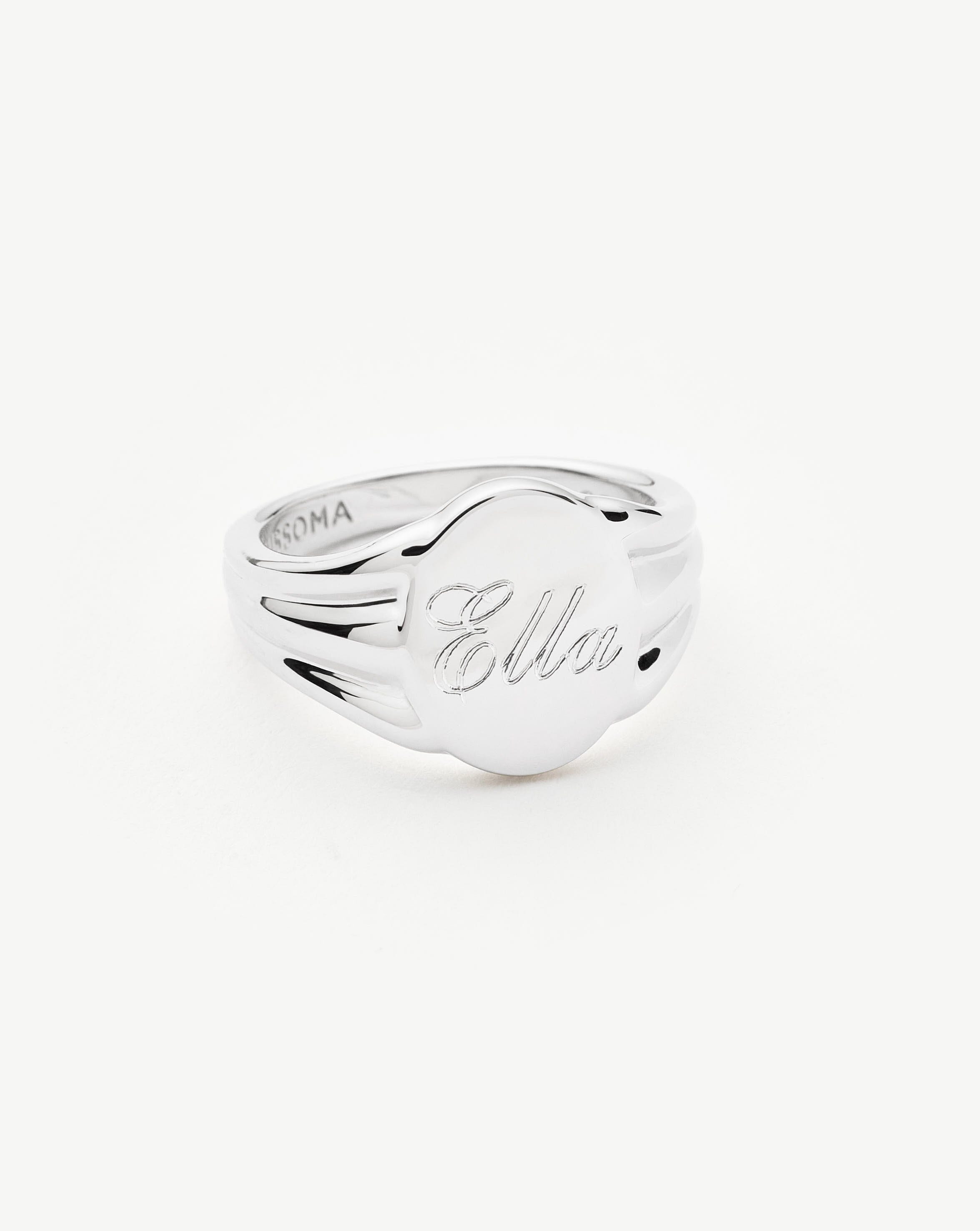 Engravable Oval Signet Ring | Sterling Silver Rings Missoma 