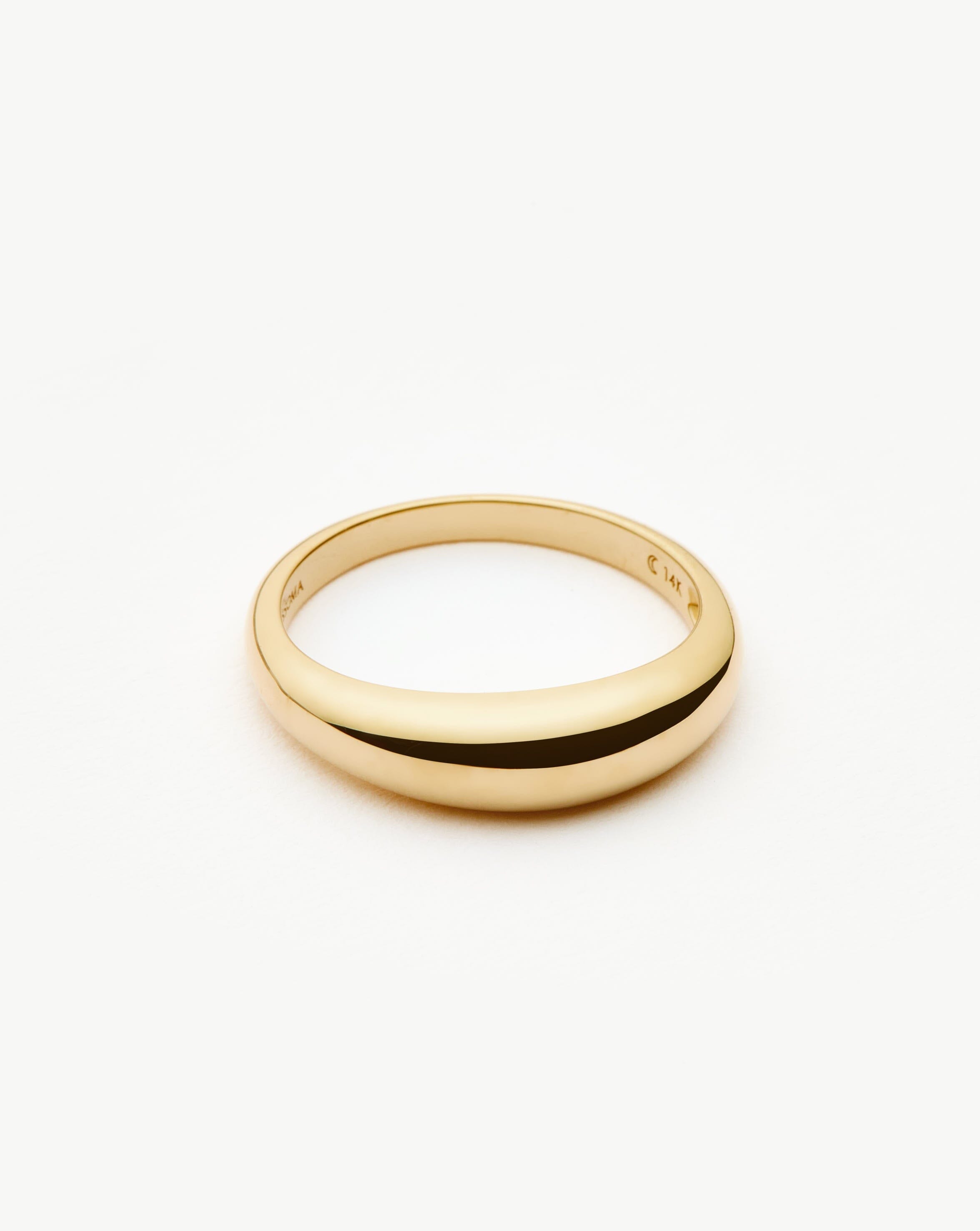 Fine Classic Dome Ring | 14ct Solid Gold Rings Missoma 