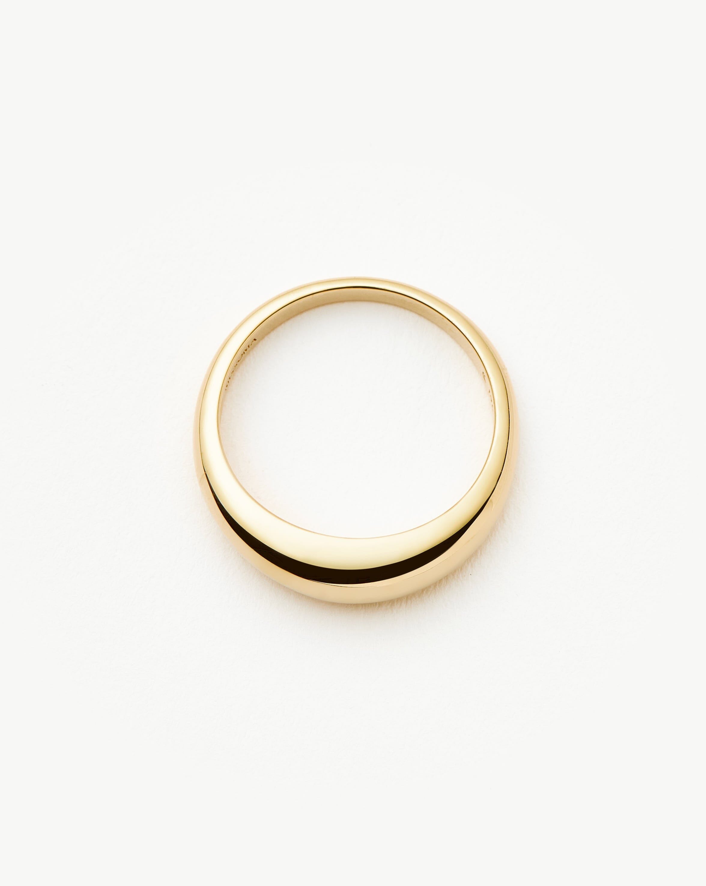 Fine Classic Dome Ring | 14ct Solid Gold Rings Missoma 