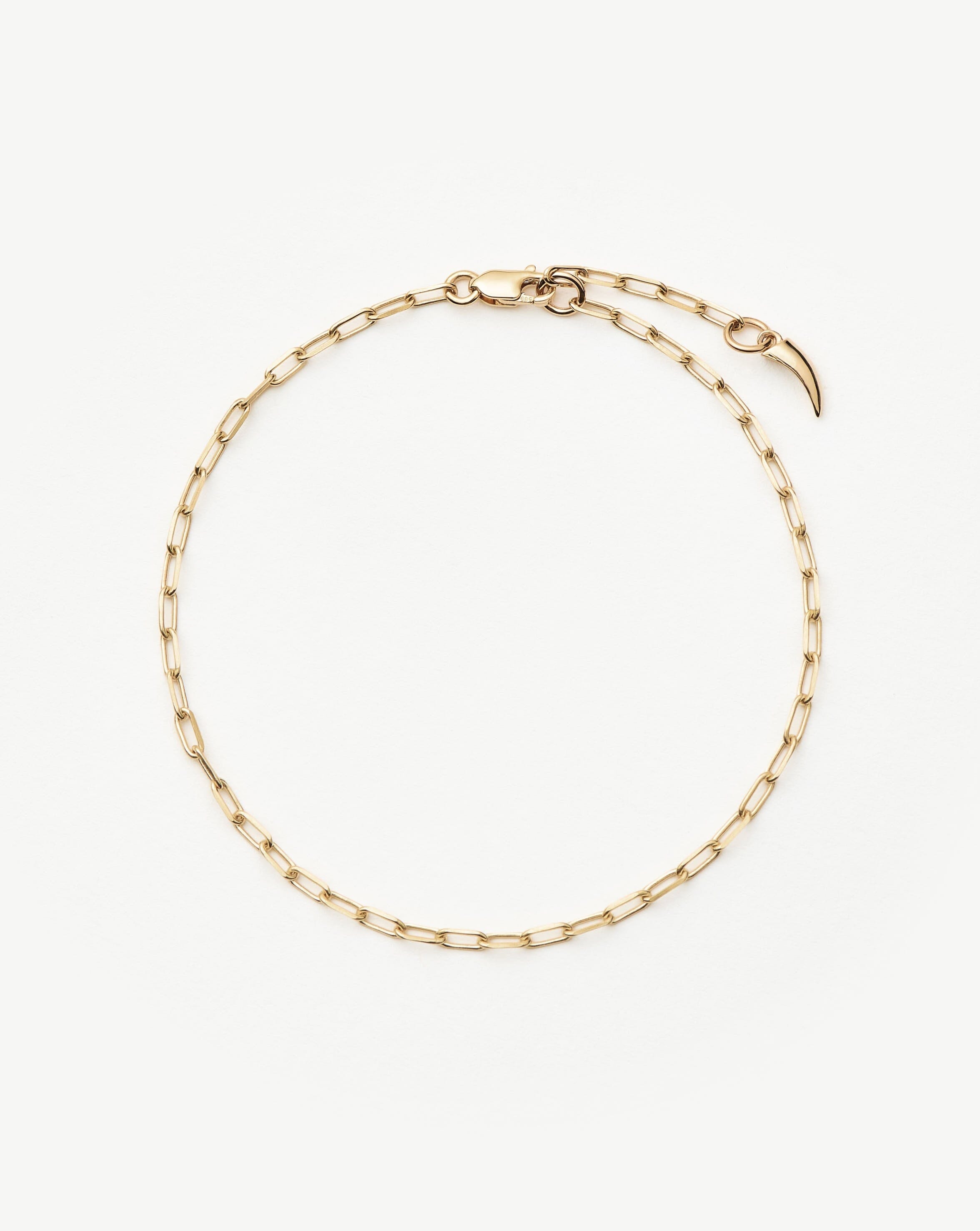 Fine Classic Paperclip Chain Bracelet | 14ct Solid Gold Bracelets Missoma 