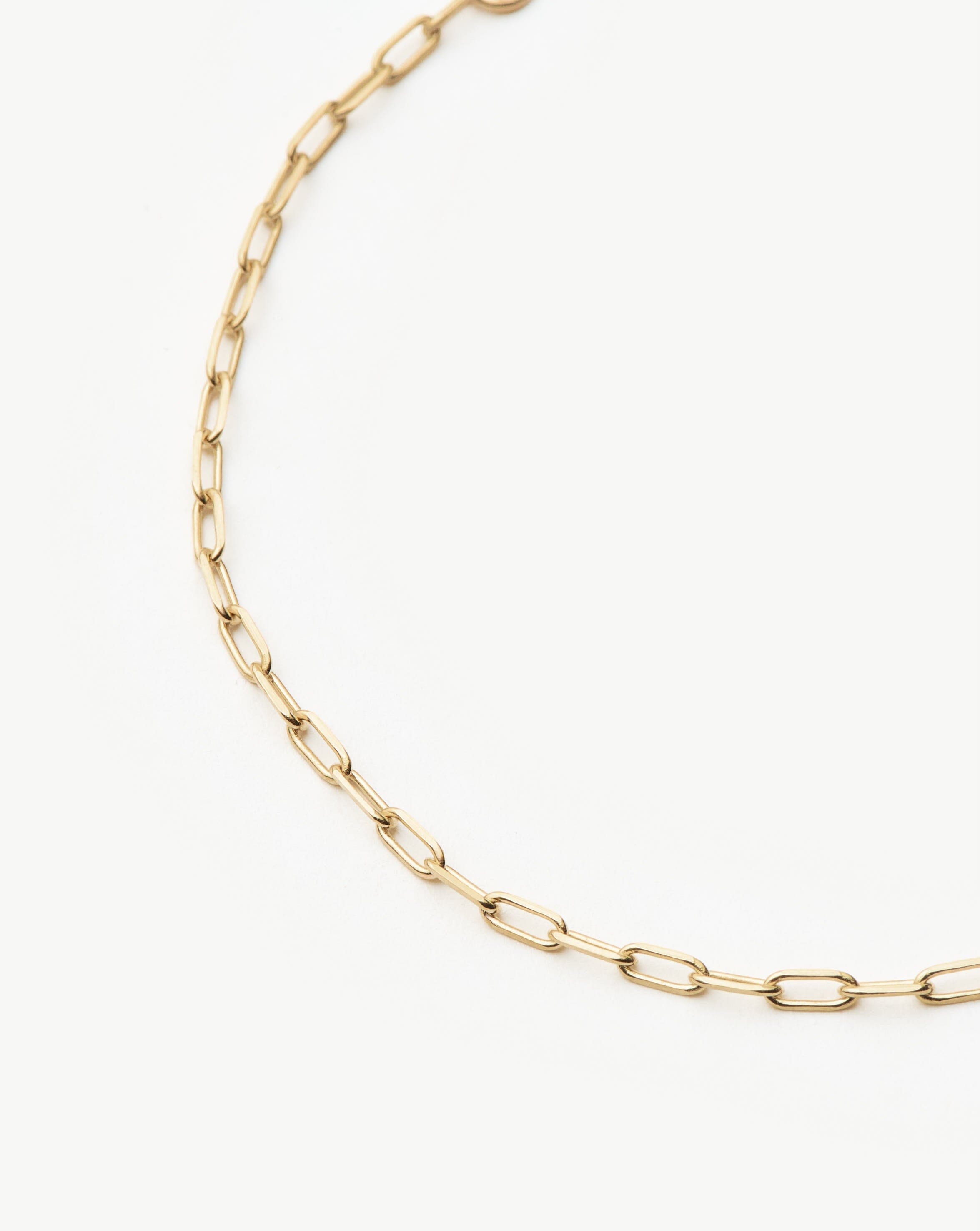 Fine Classic Paperclip Chain Bracelet | 14ct Solid Gold Bracelets Missoma 