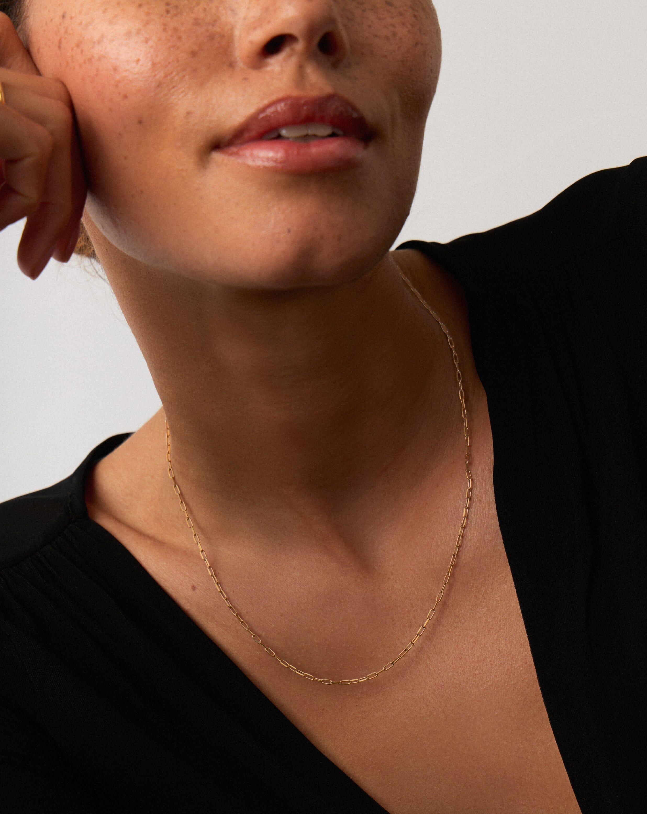 Fine Classic Paperclip Chain Necklace | 14ct Solid Gold Necklaces Missoma 