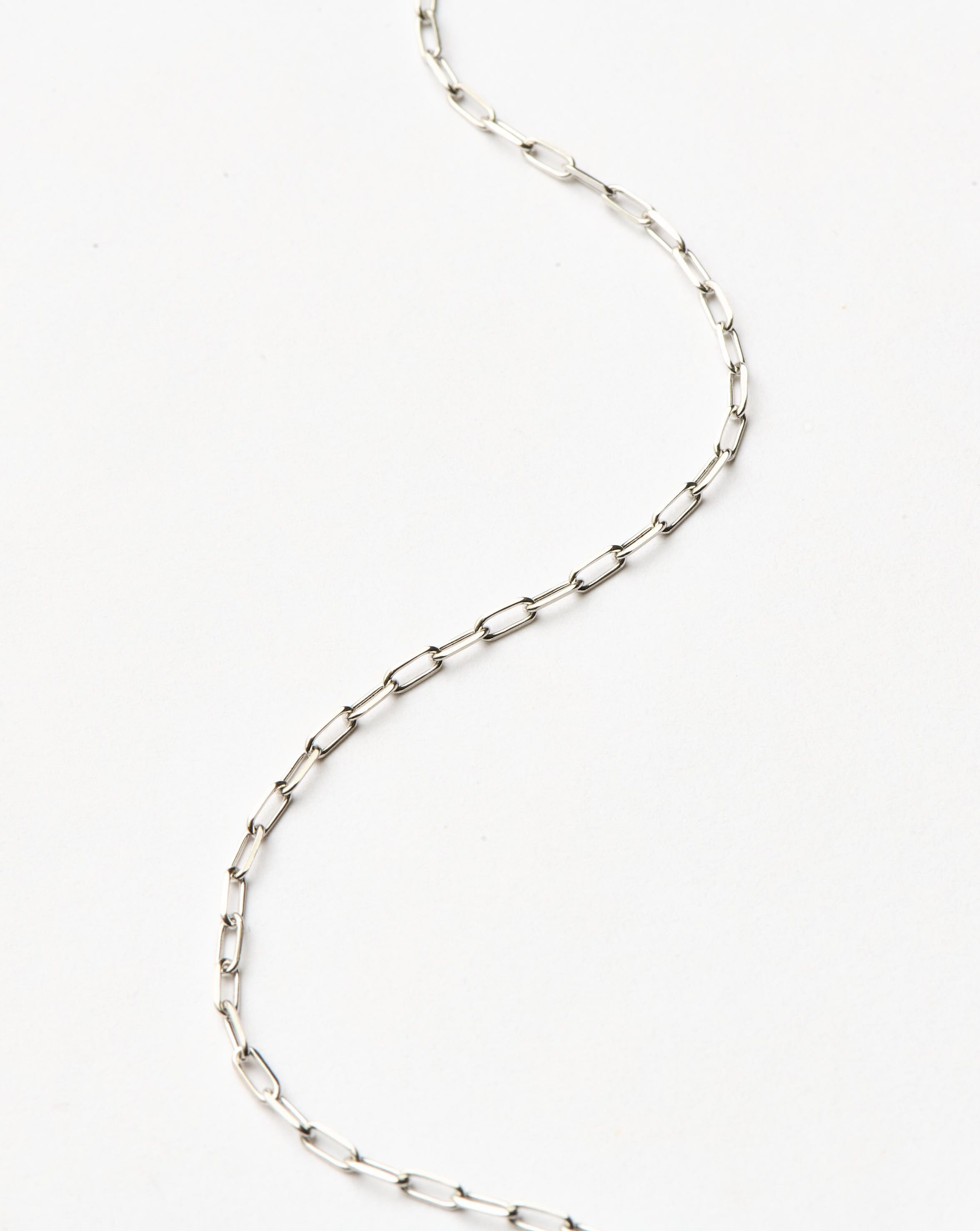 Fine Classic Paperclip Chain Necklace | 14ct Solid White Gold Necklaces Missoma 