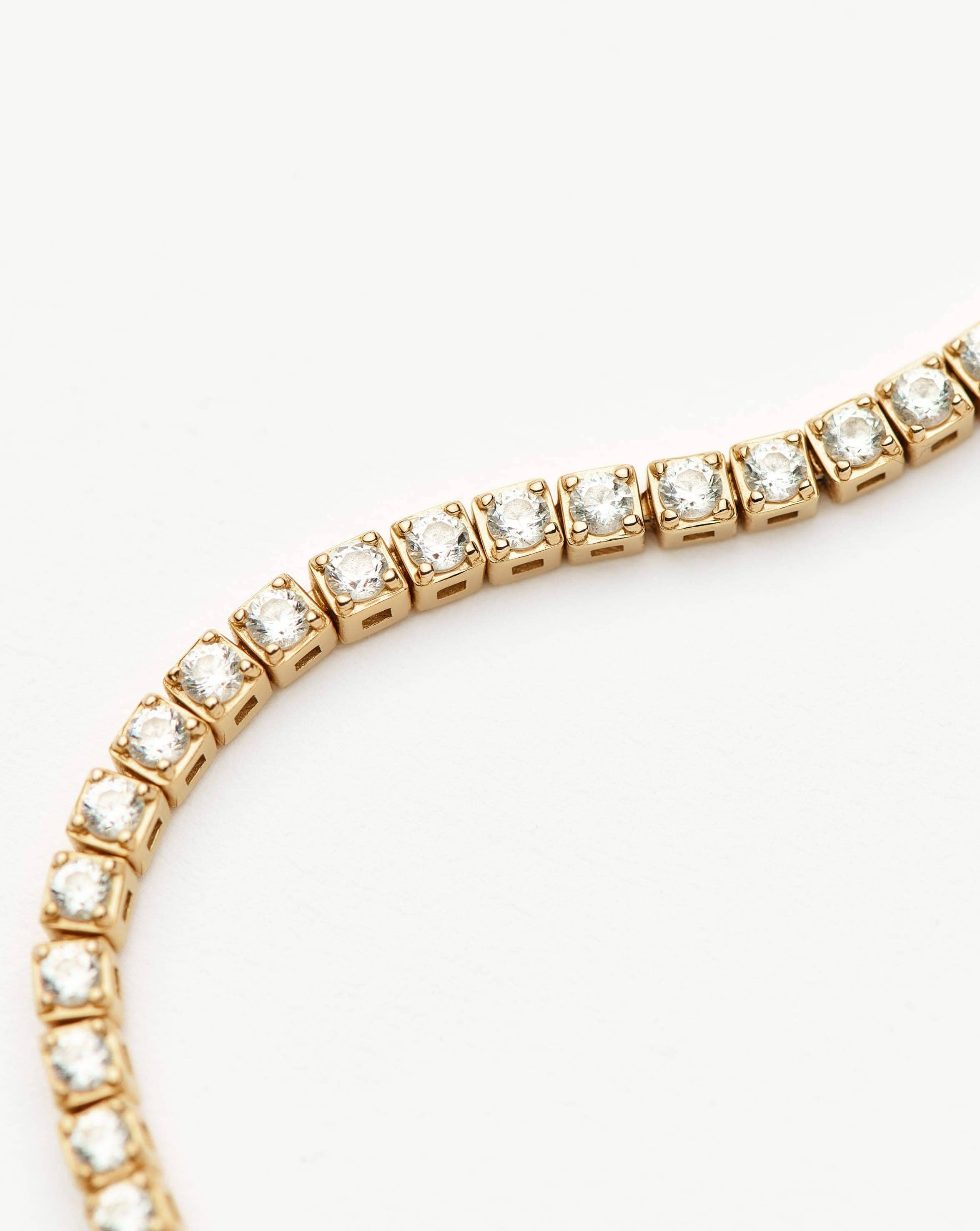 Fine Diamond Tennis Bracelet - Size M | 14ct Solid Gold Lab Grown Diamonds Bracelets Missoma 