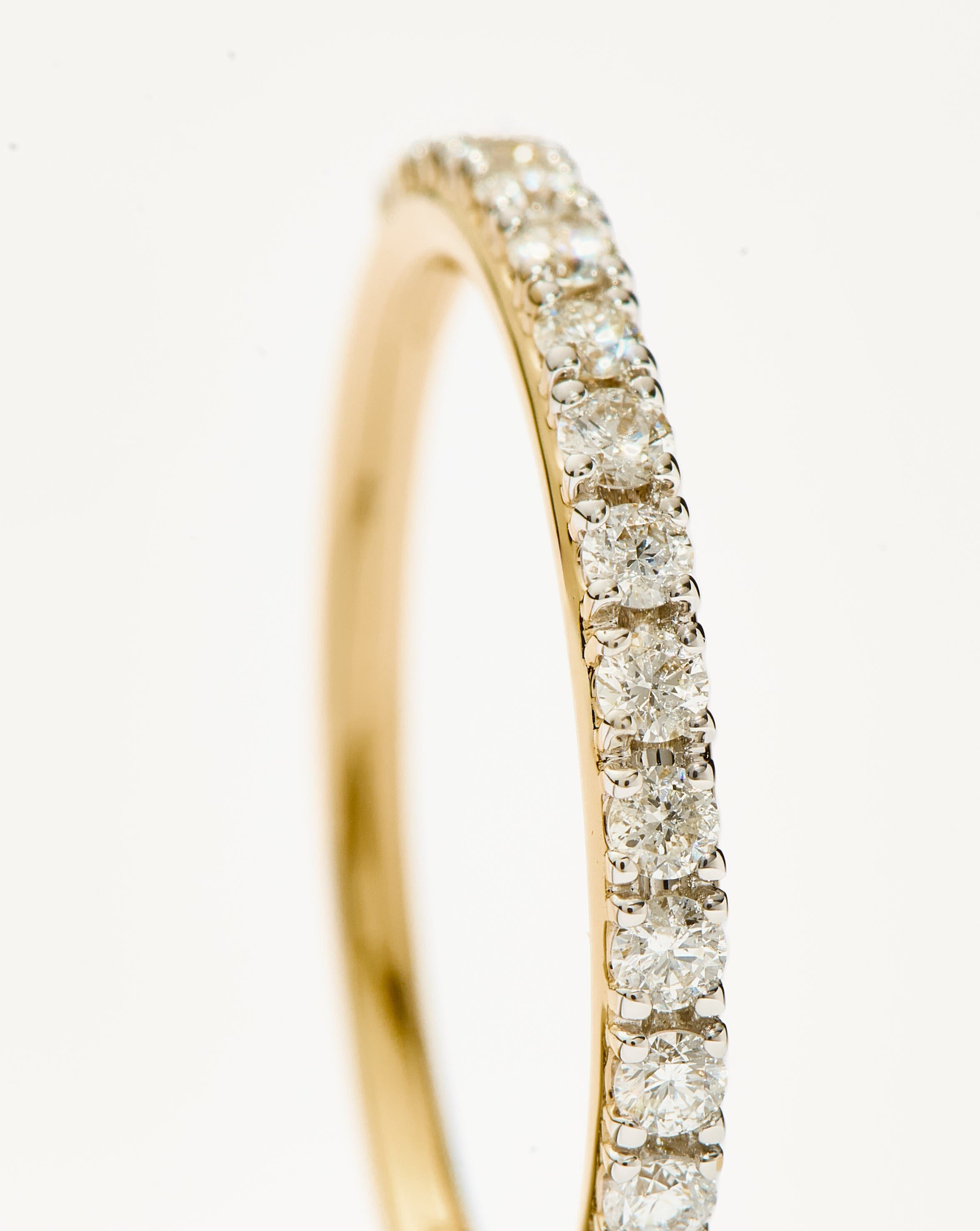 Fine Half Diamond Eternity Ring | 14ct Solid Gold/Diamond Rings Missoma 