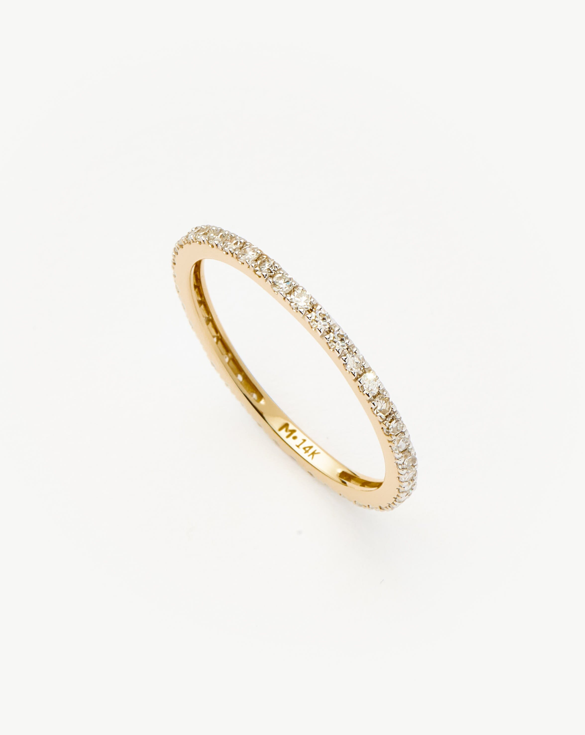 Fine Slim Eternity Ring | 14ct Solid Gold/Diamond Rings Missoma 