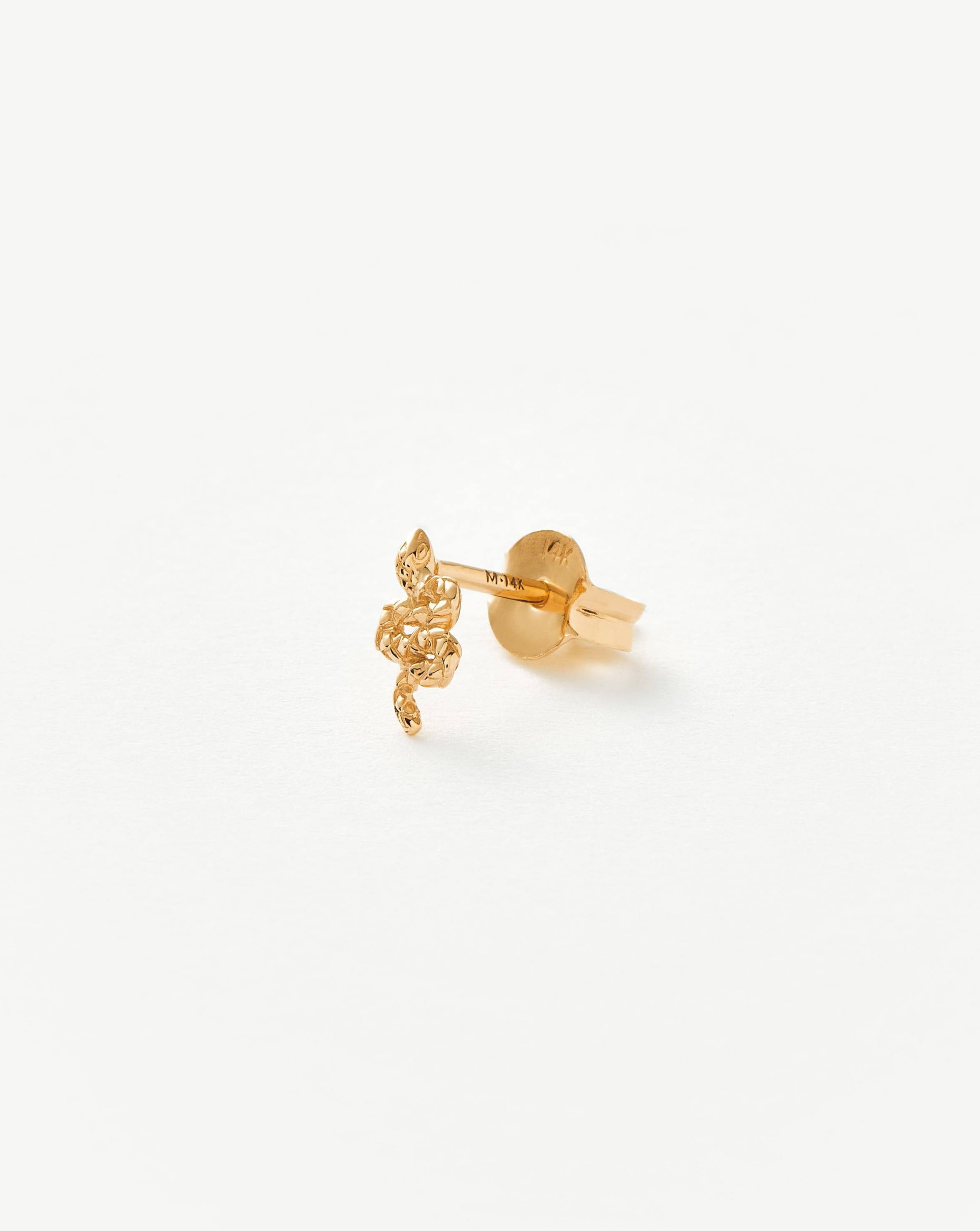 Fine Snake Single Stud Earring Earrings Missoma 