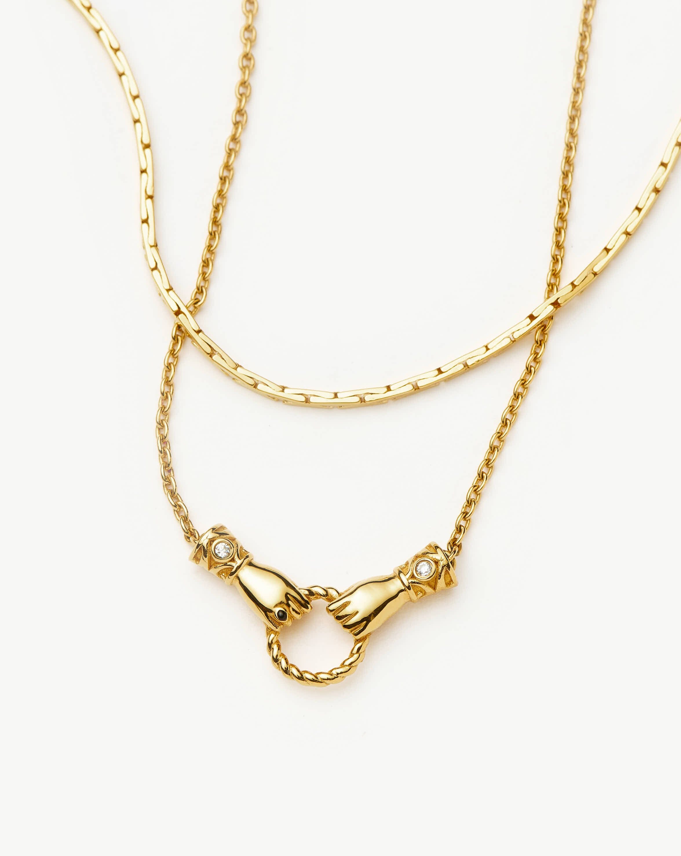 Harris Reed In Good Hands Chain Necklace Set | 18ct Gold Plated Layering Sets Missoma 