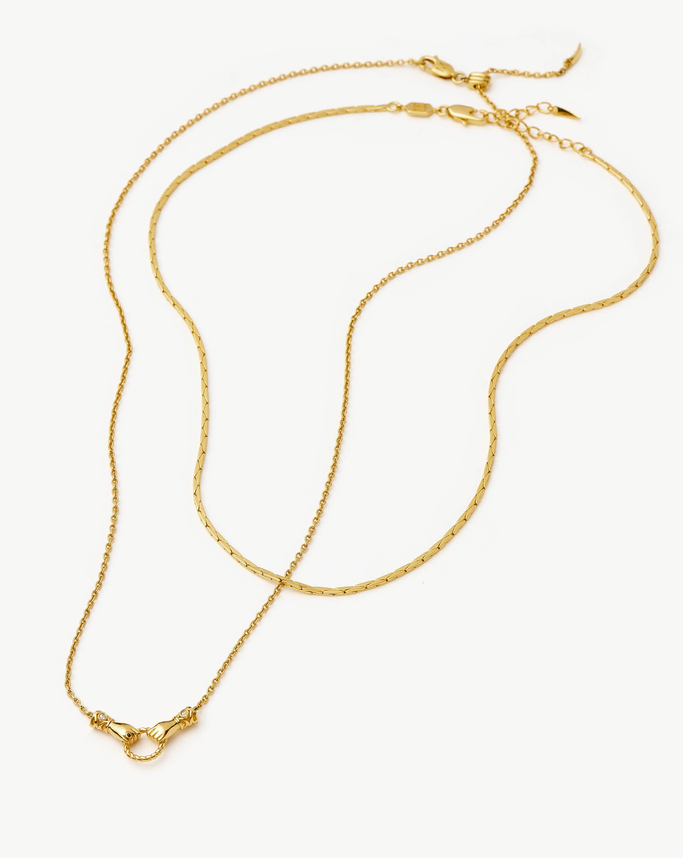 Harris Reed In Good Hands Chain Necklace Set | 18ct Gold Plated Layering Sets Missoma 