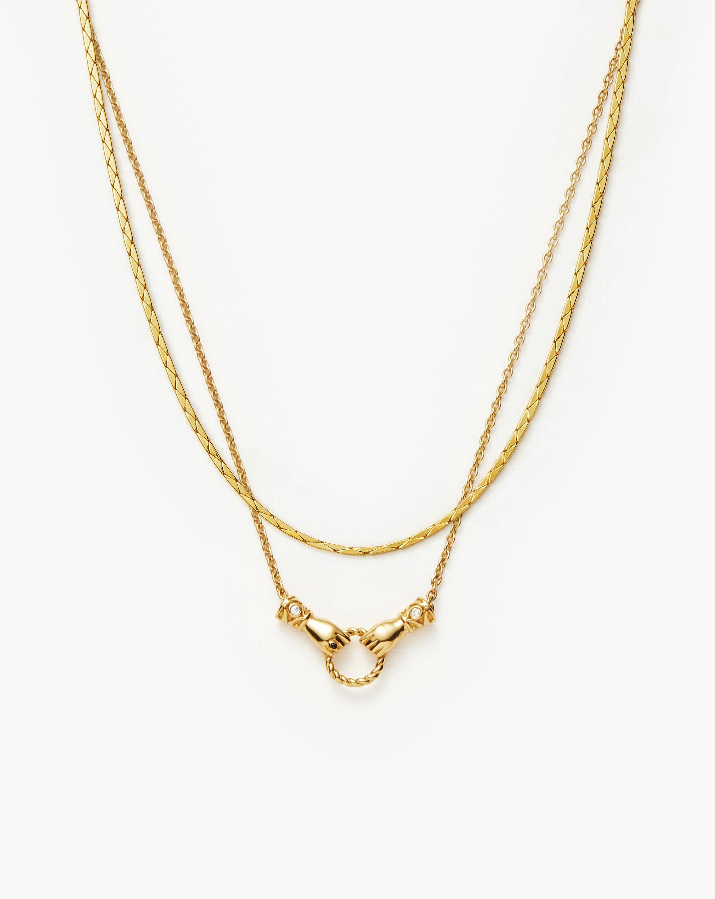 Harris Reed In Good Hands Chain Necklace Set | 18ct Gold Plated Layering Sets Missoma 