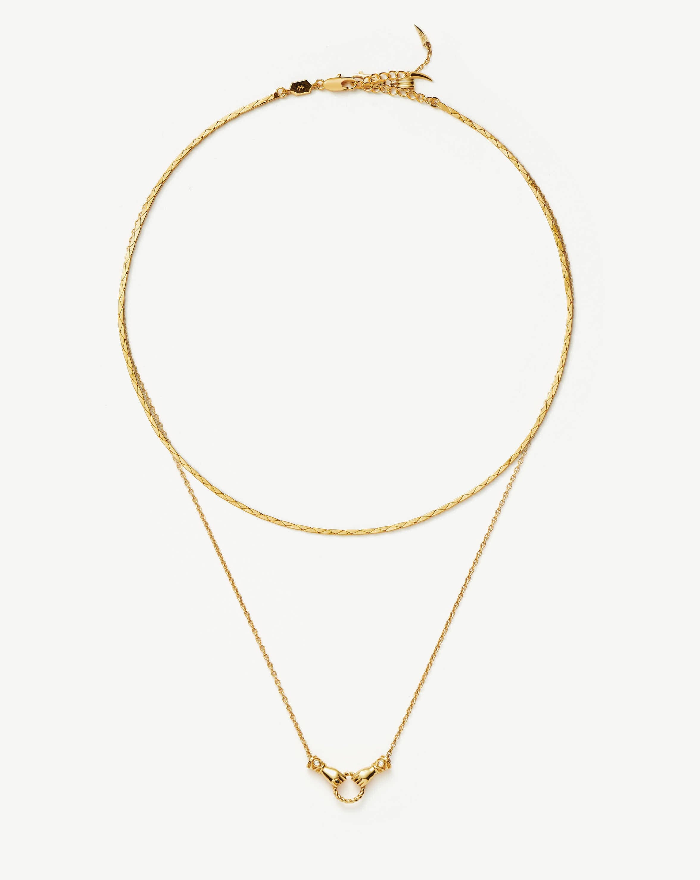 Harris Reed In Good Hands Chain Necklace Set | 18ct Gold Plated Layering Sets Missoma 