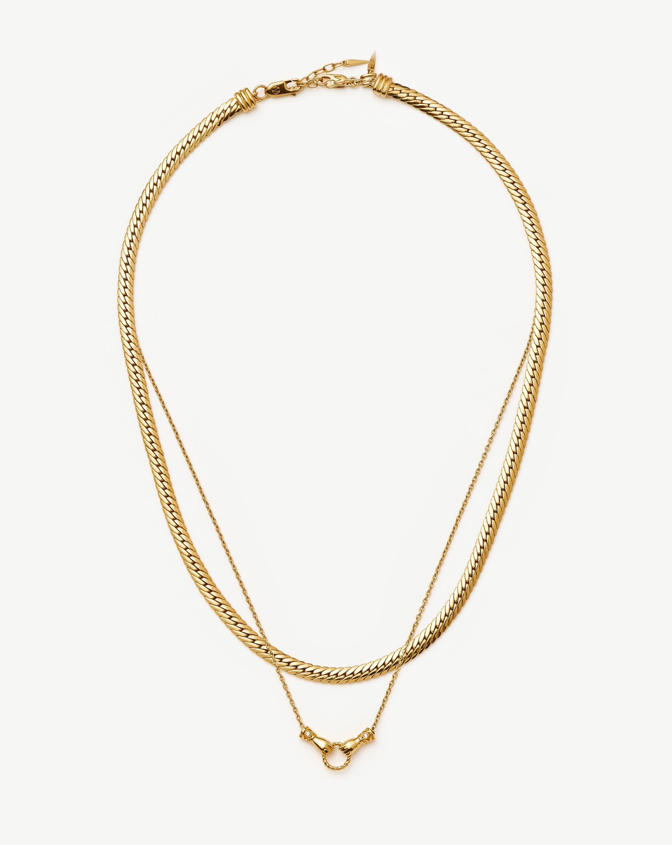 Harris Reed In Good Hands Slider Necklace Set | 18ct Gold Plated Layering Sets Missoma 