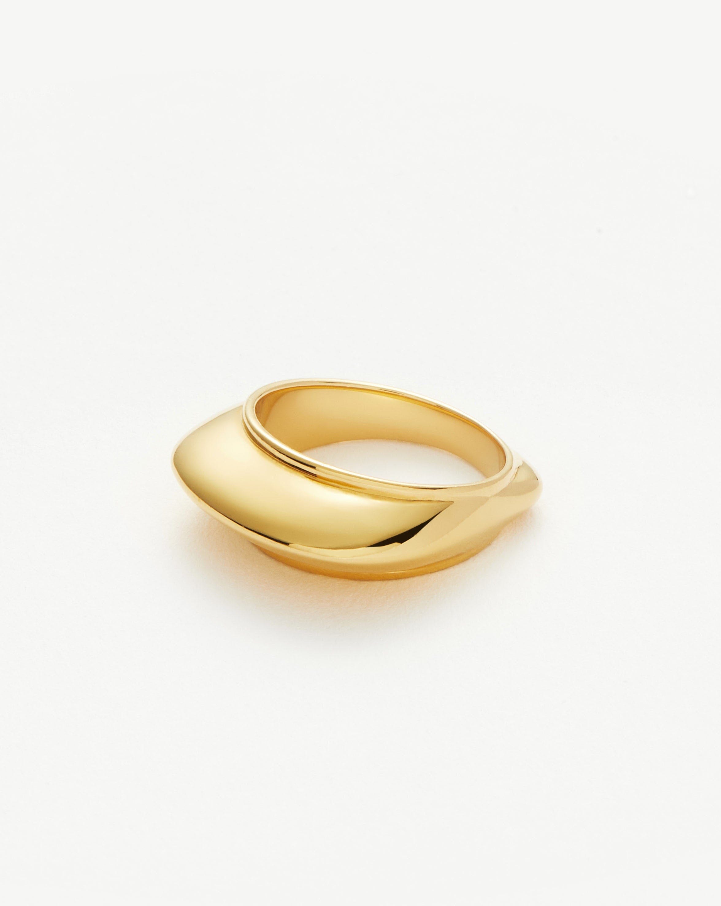 Hera Dome Stacking Ring | 18ct Gold Vermeil Rings Missoma 