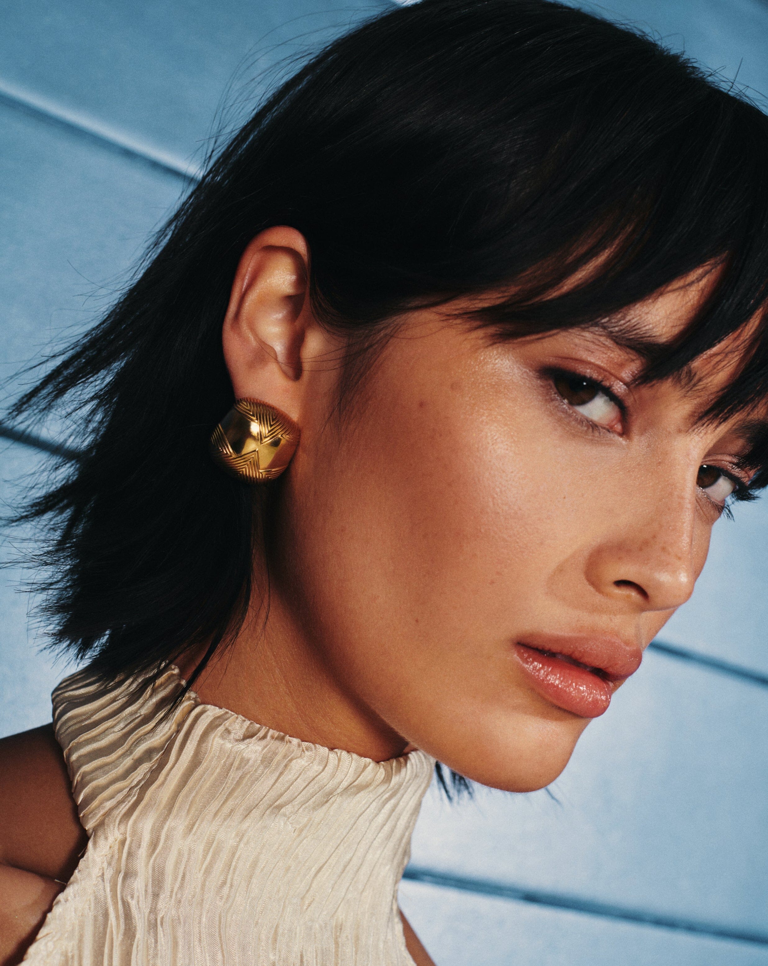 Hera Oversized Dome Ridge Stud Earrings Earrings Missoma 