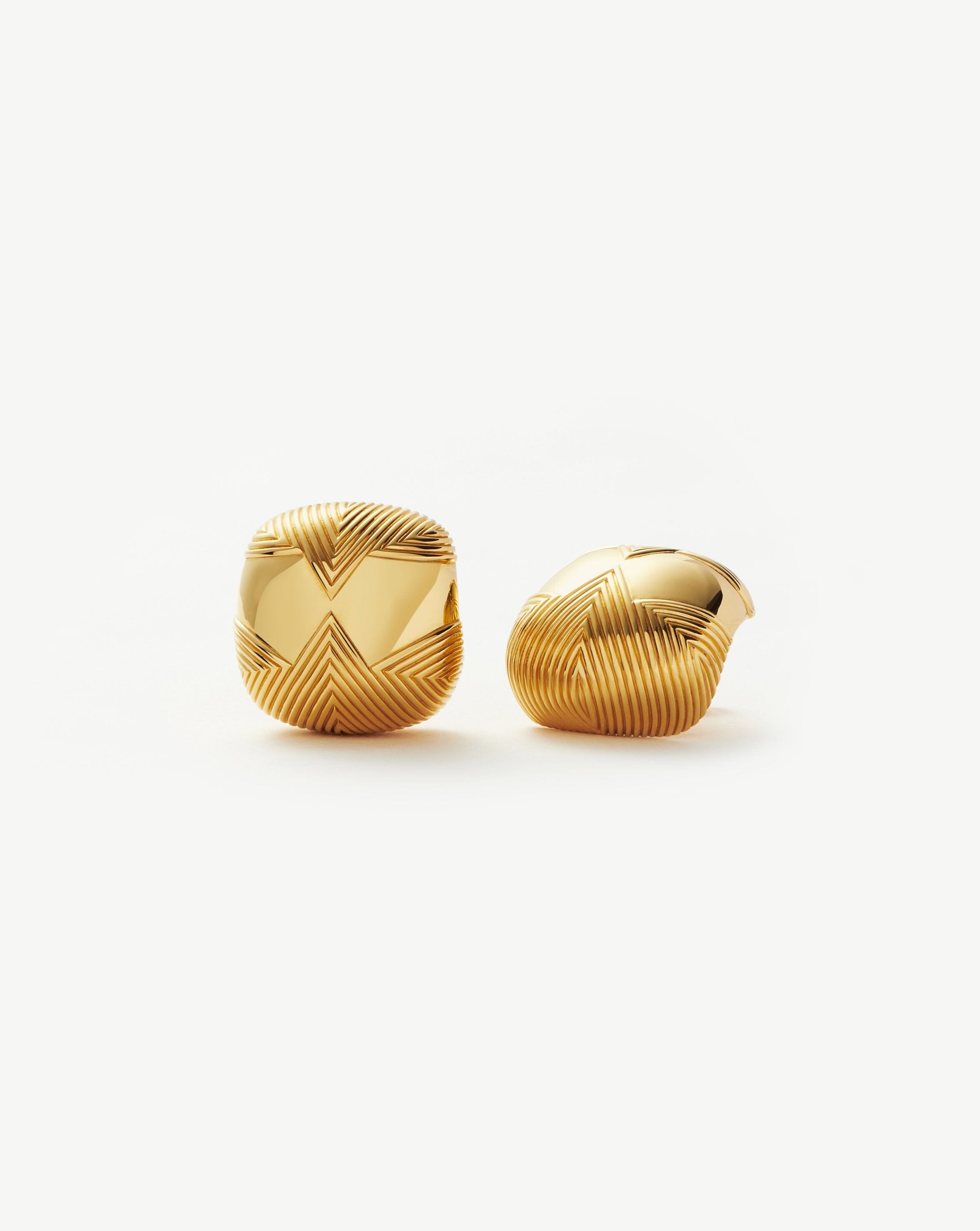 Hera Oversized Dome Ridge Stud Earrings Earrings Missoma 