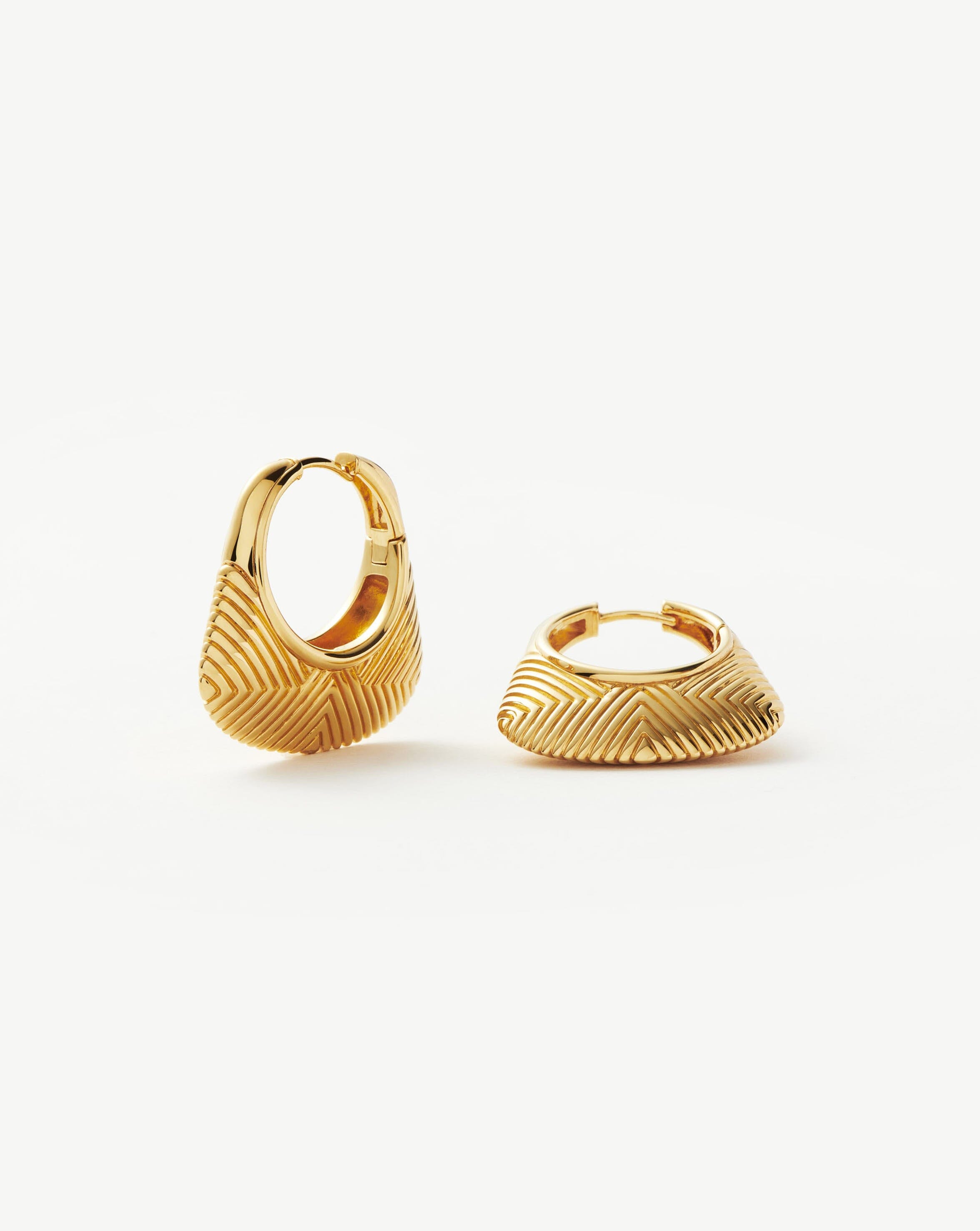 Hera Ridge Hoop Earrings Earrings Missoma 