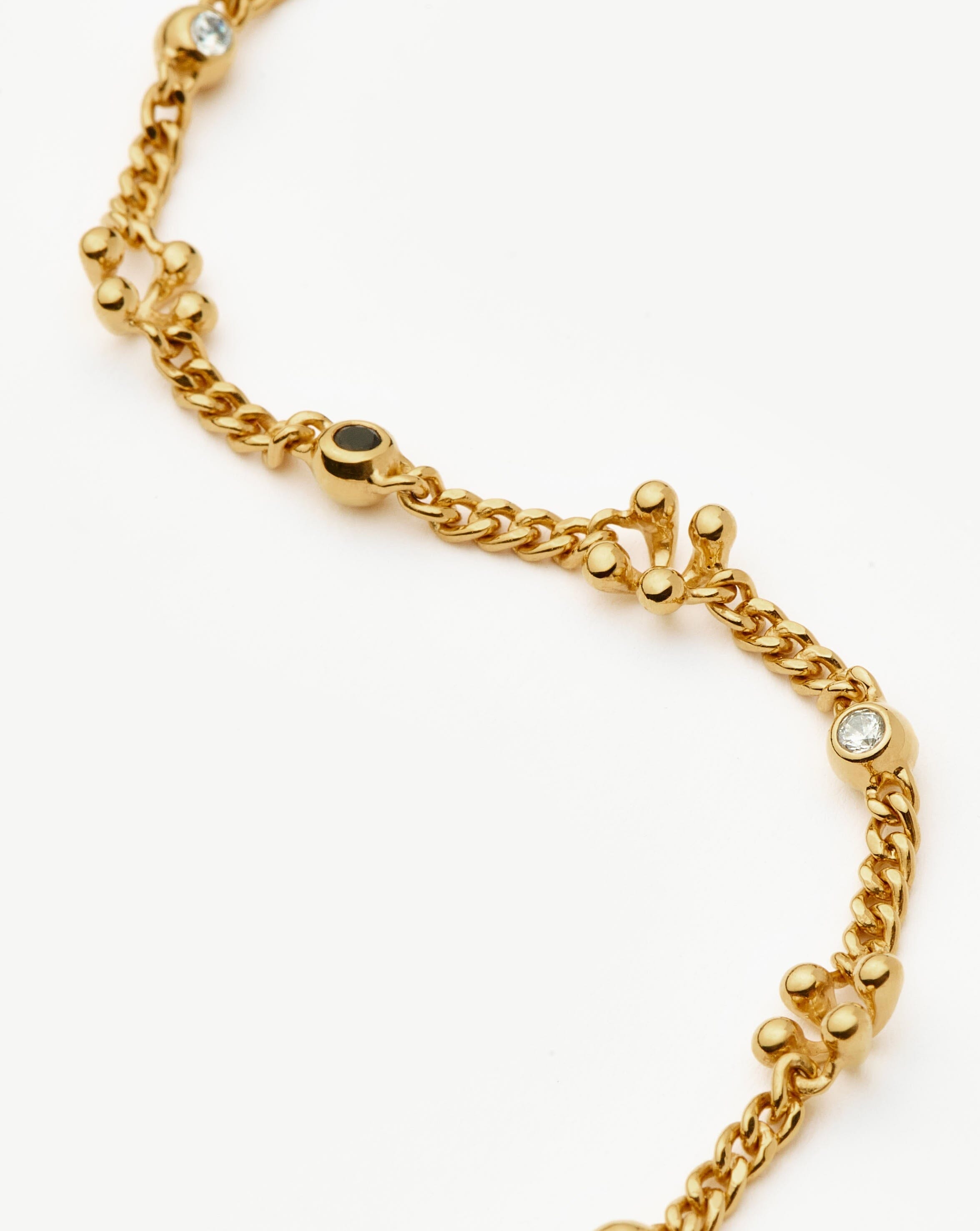 Kinetic Duality Charm Bracelet | 18ct Gold Plated Cubic Zirconia Bracelets Missoma 