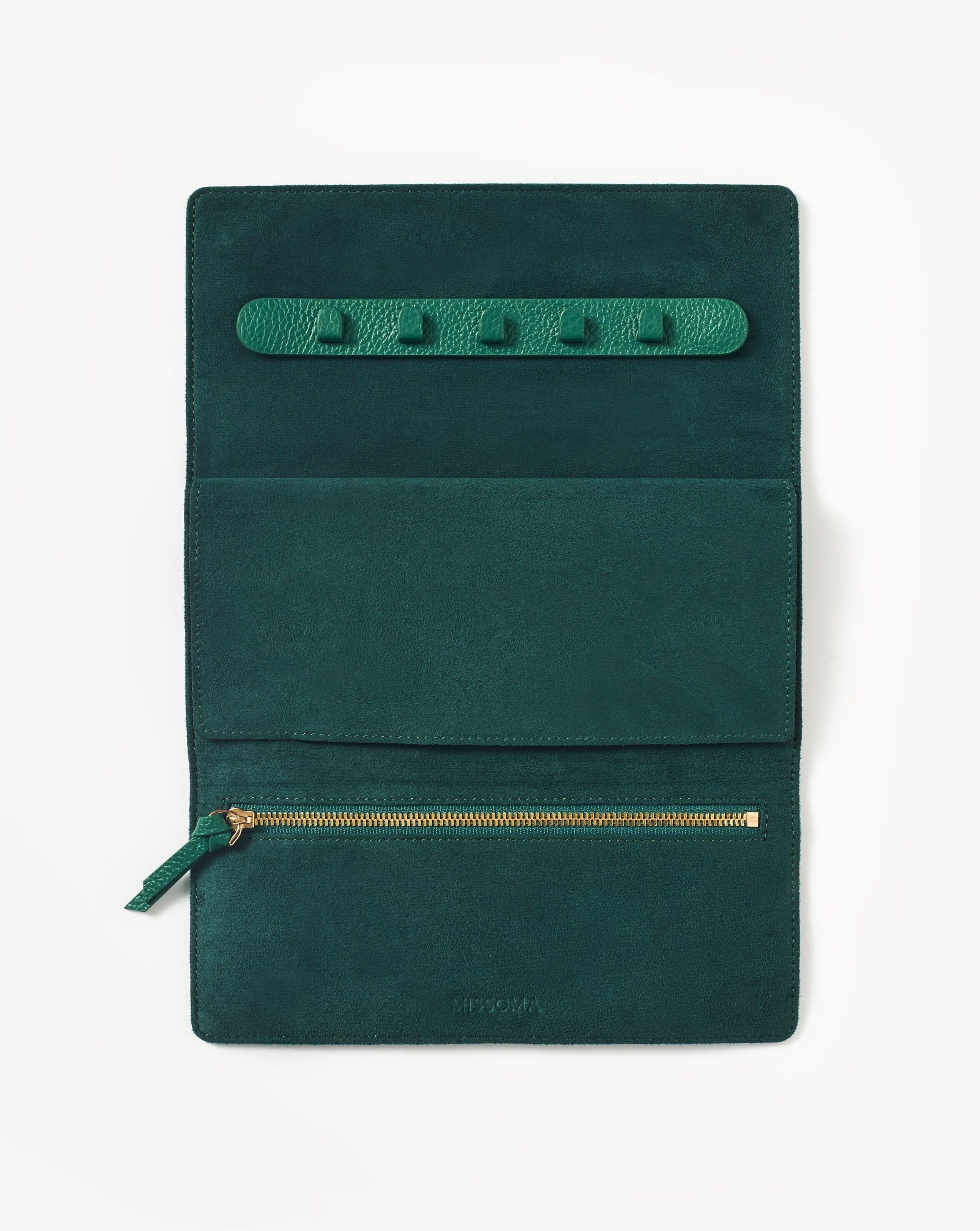 Leather Jewellery Roll | Malachite Green Accessories Missoma 