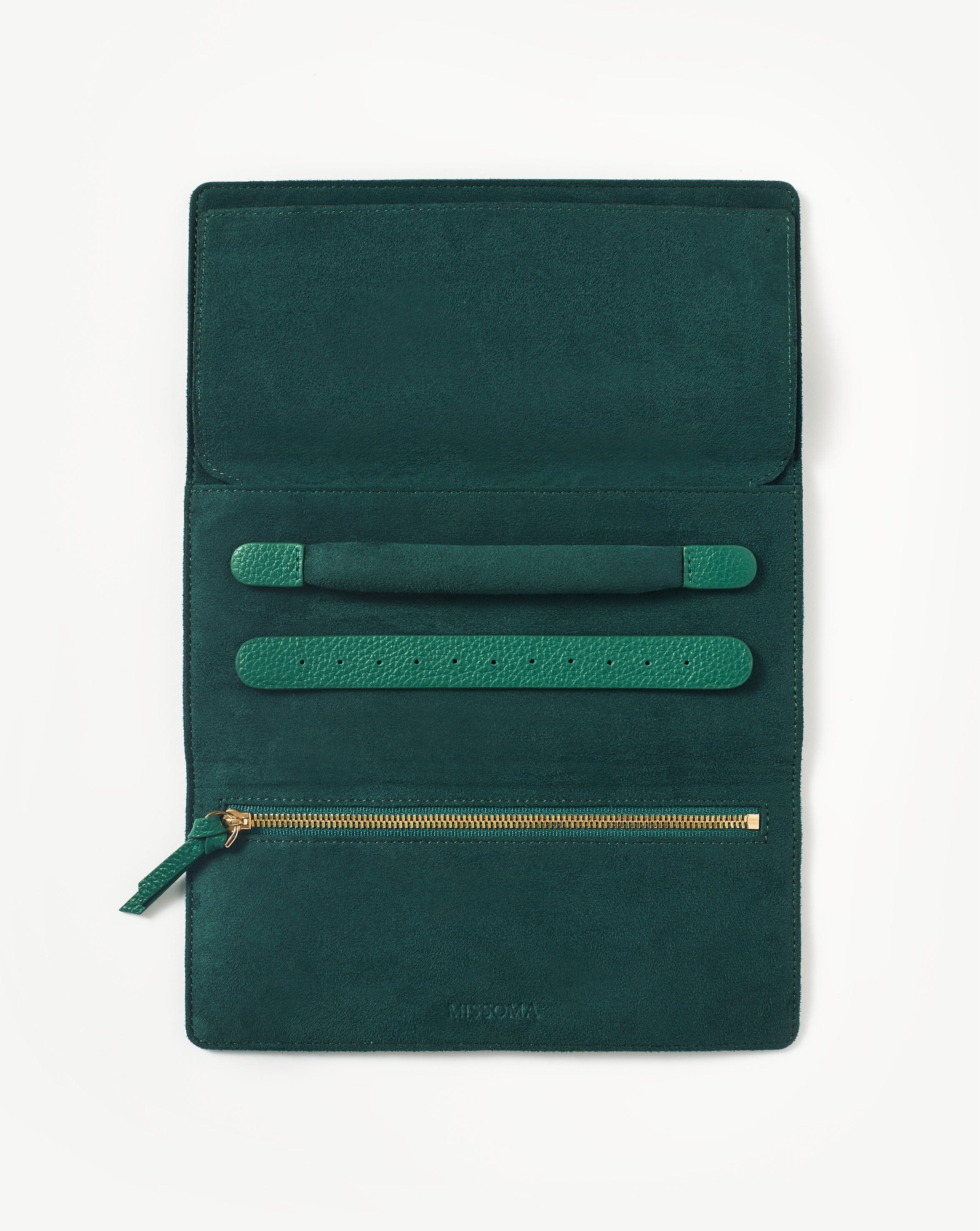 Leather Jewellery Roll | Malachite Green Accessories Missoma 