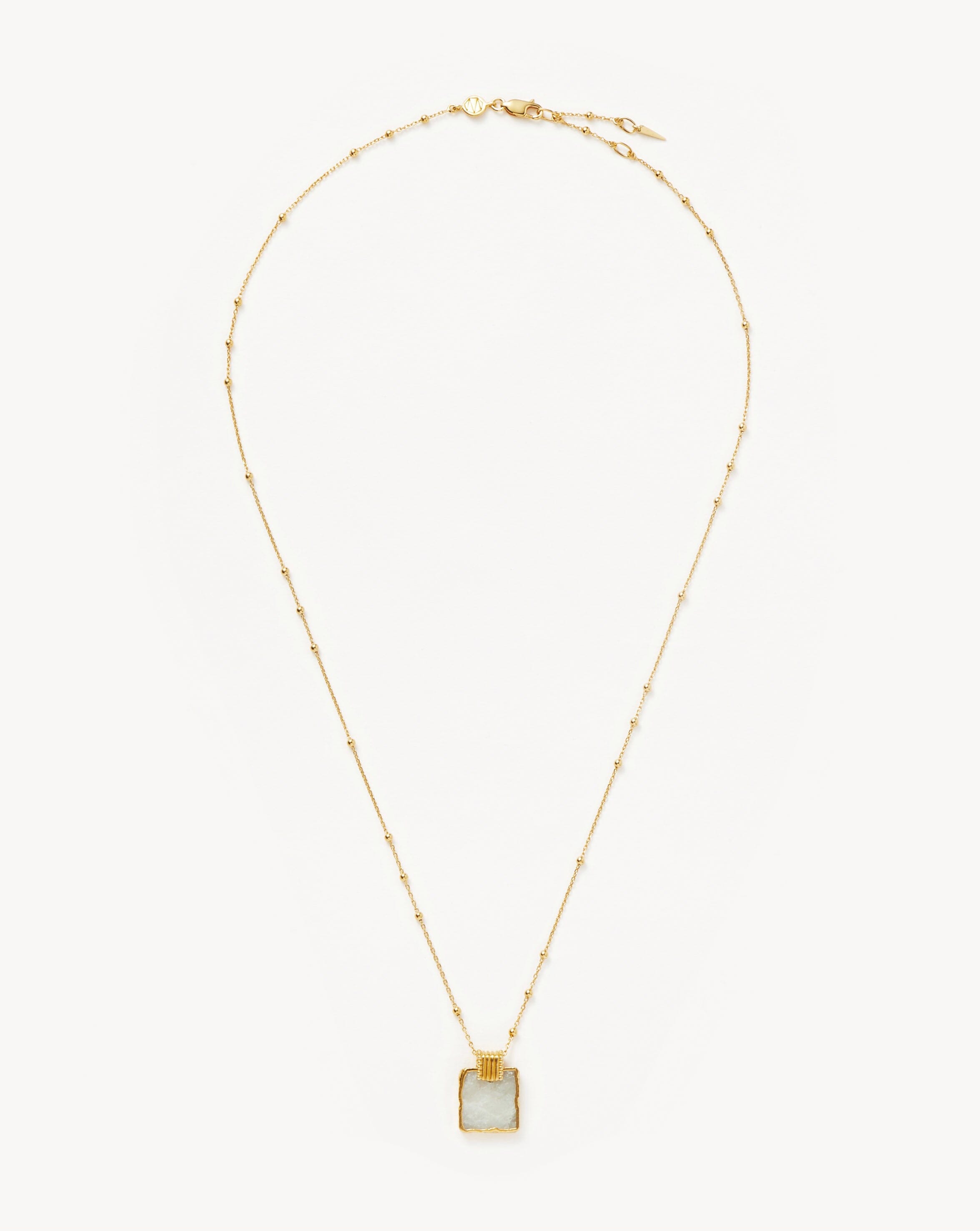 Lena Charm Necklace | 18ct Gold Plated Vermeil/Rainbow Moonstone Necklaces Missoma 