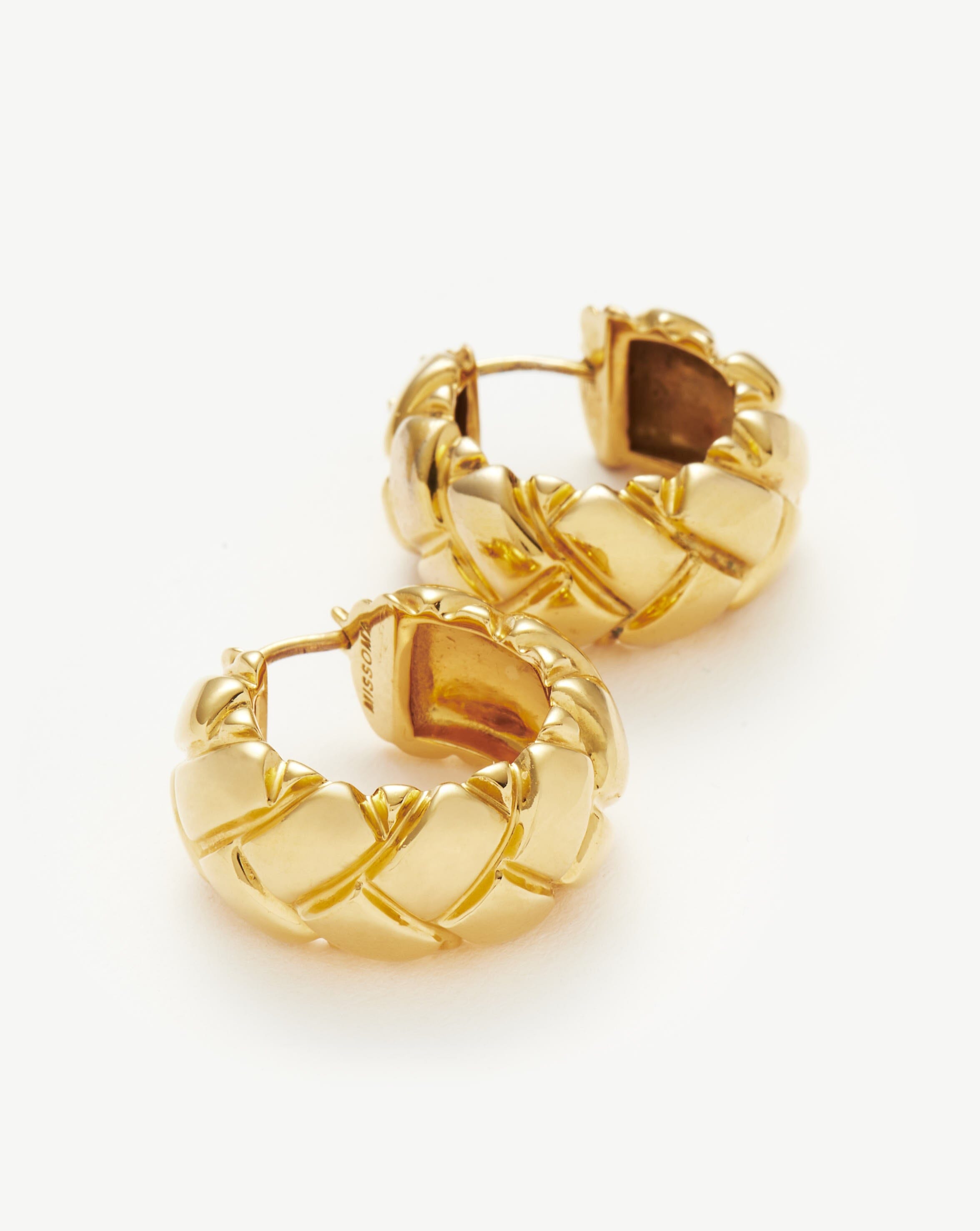 Lucy Williams Chunky Waffle Hoop Earrings Earrings Missoma 