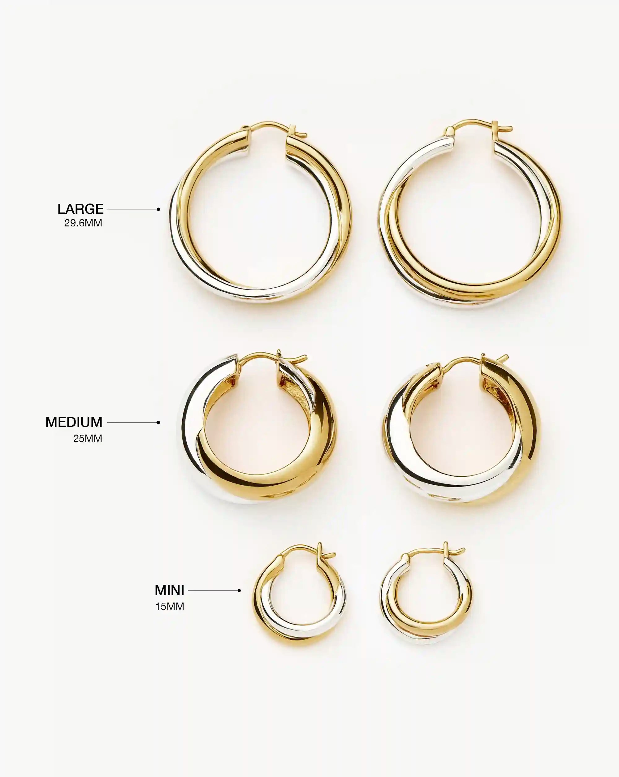 Lucy Williams Entwine Large Hoop Earrings | Mixed Metal Earrings Missoma 