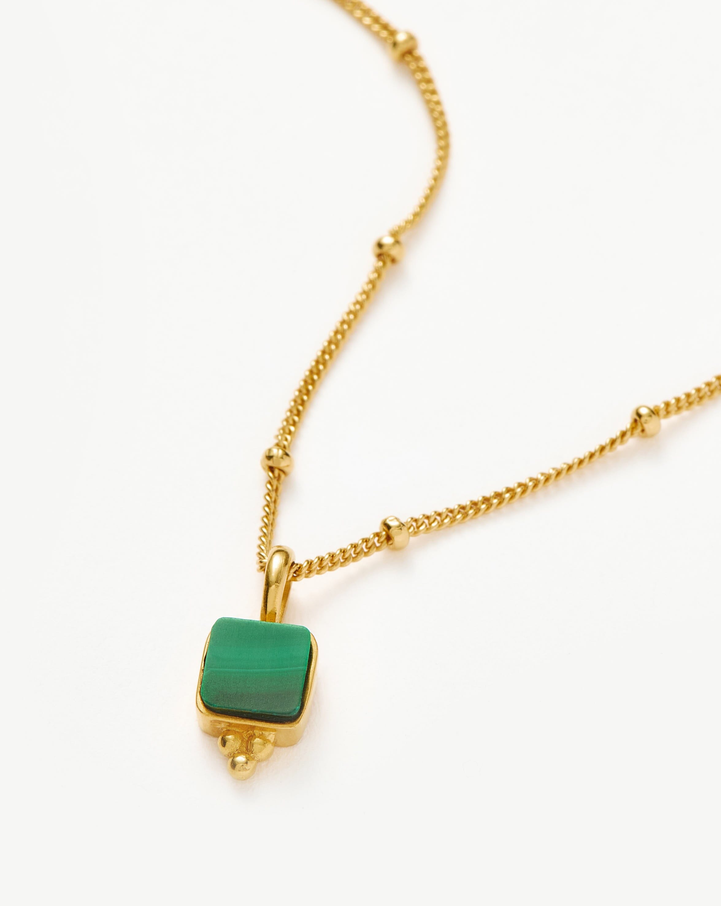 Lucy Williams Malachite Choker | 18ct Gold Plated Vermeil/Malachite Necklaces Missoma 