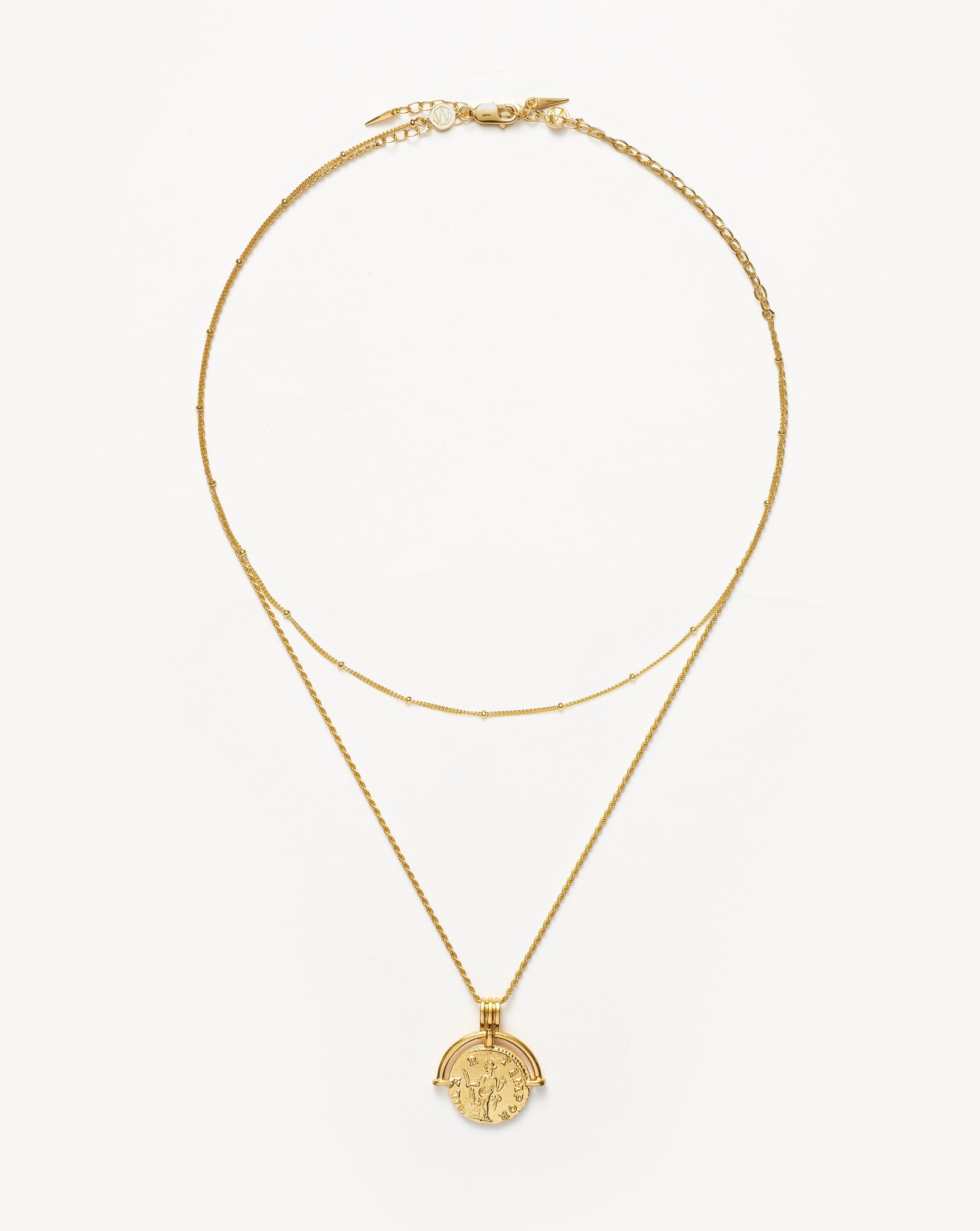 Lucy Williams Roman Arc Chain Necklace Set | 18ct Gold Vermeil Layering sets Missoma 