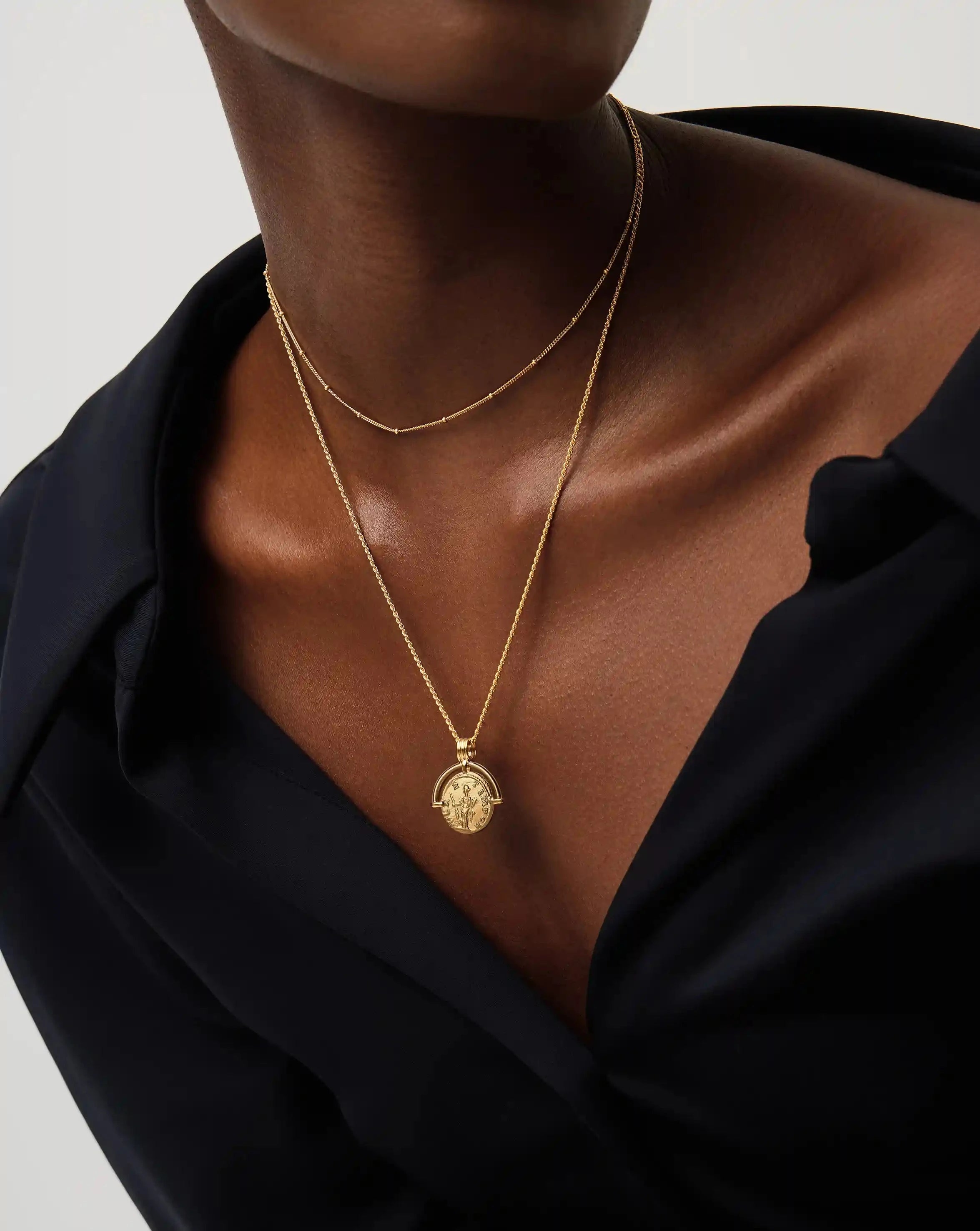 Lucy Williams Roman Arc Chain Necklace Set | 18ct Gold Vermeil Layering sets Missoma 